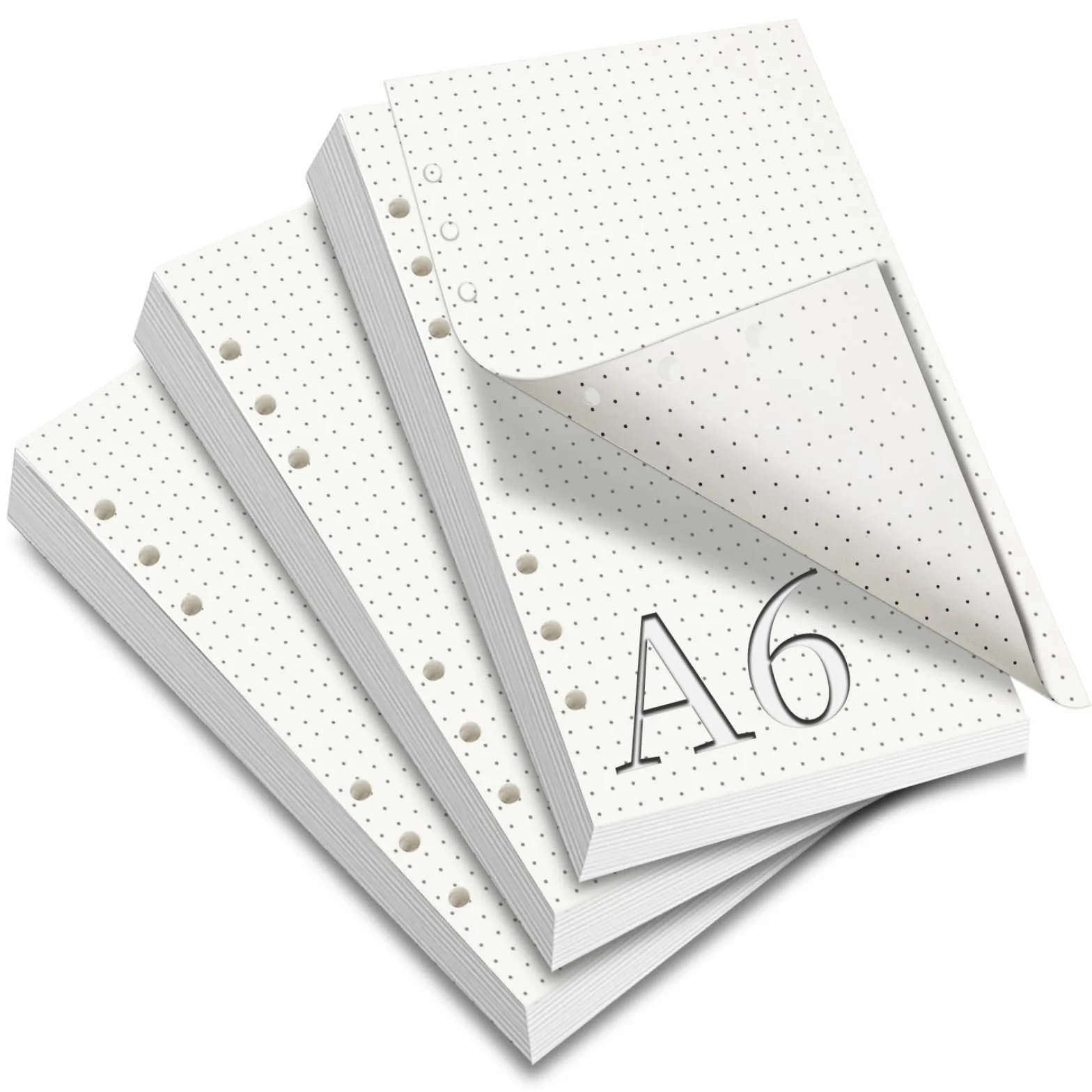 Carta di ricarica A6 punteggiata 6 fori per raccoglitore ad anelli bullet journal SWTYExt