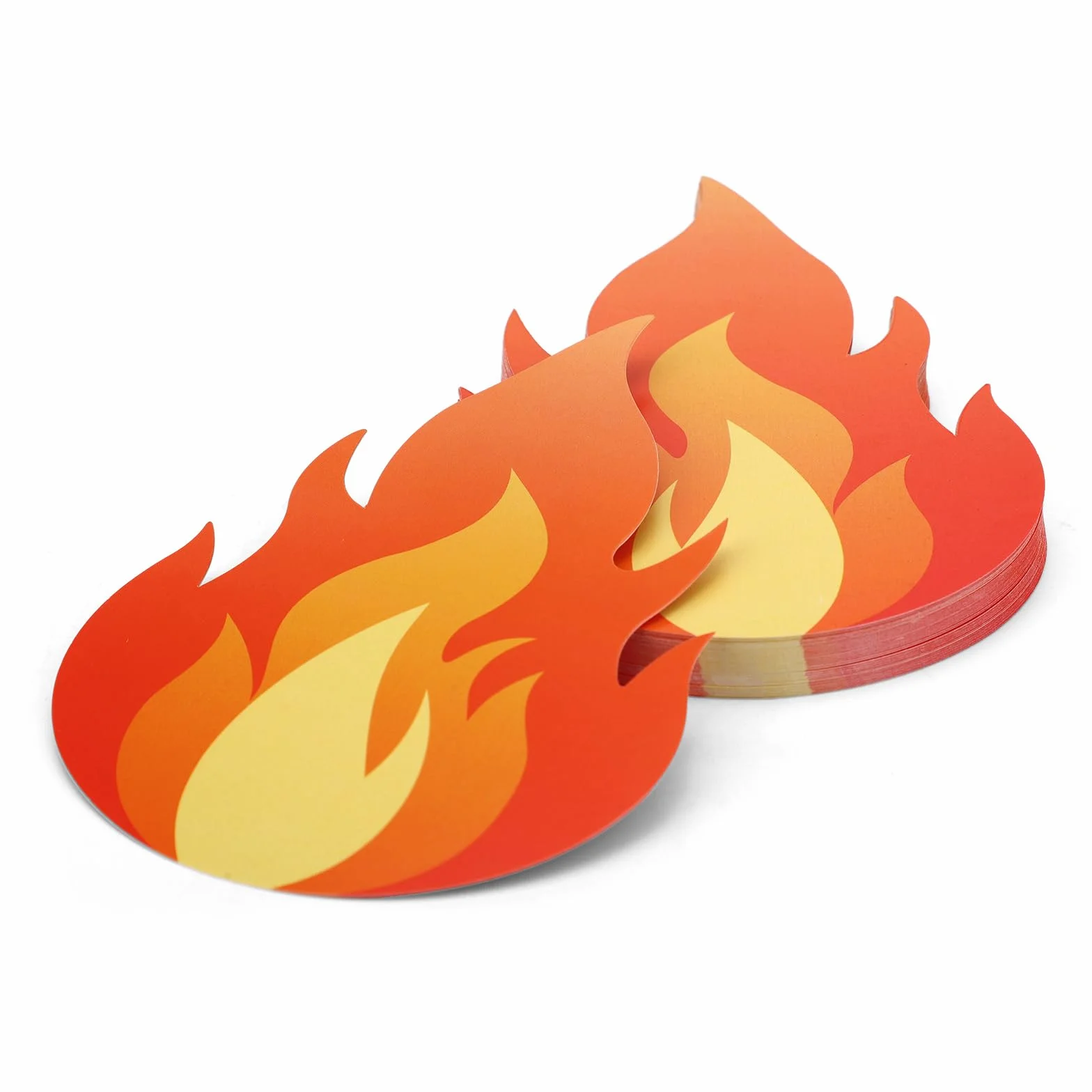 60pz Decorazioni Fiamme 12x8,5cm Carta Doppio Lato Sagome Fuoco per Bacheca Pompiere Tema Camion Decorazione Aule Artigianato