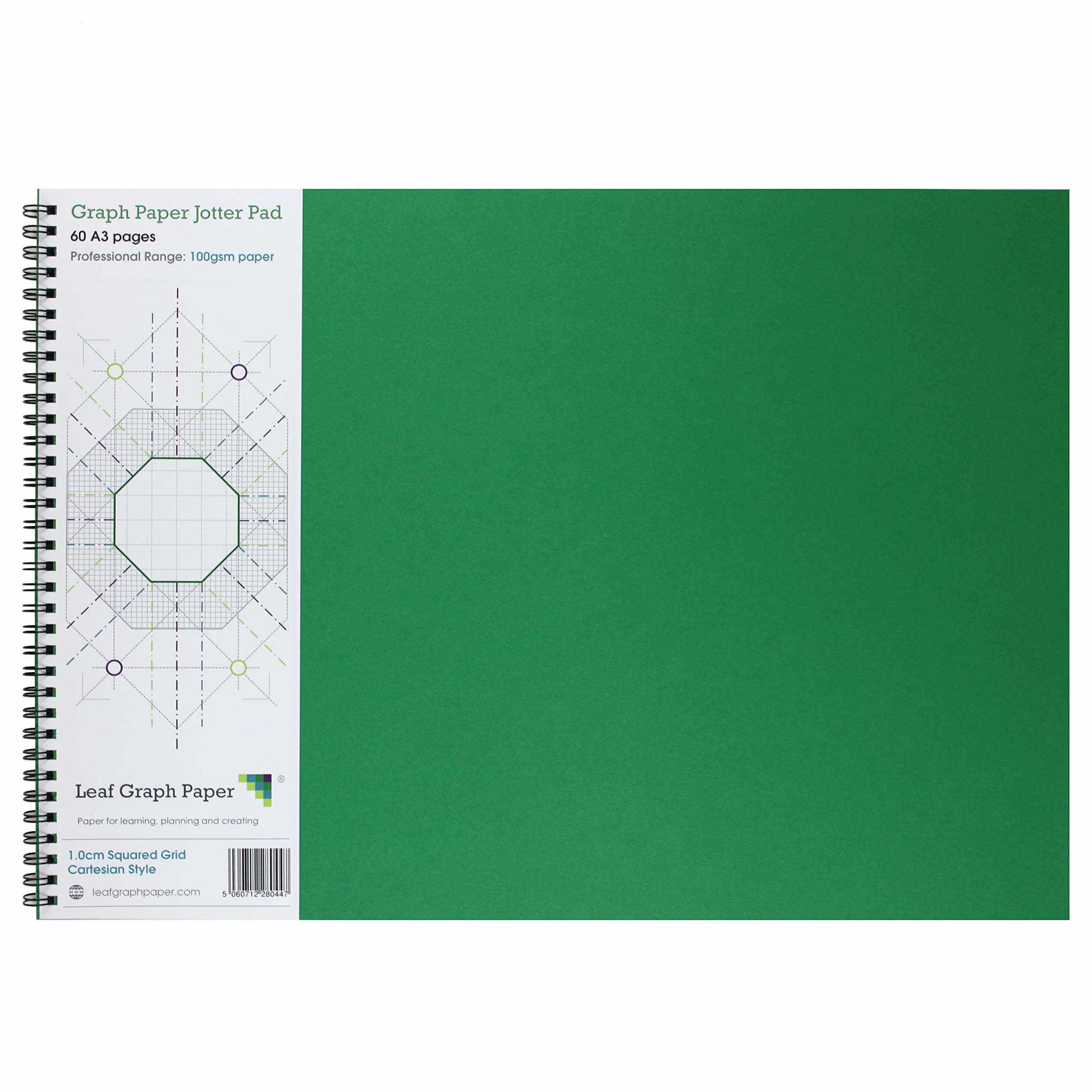 Carta per grafico A3 a quadretti 10 mm, 60 pagine, 100 g/m²