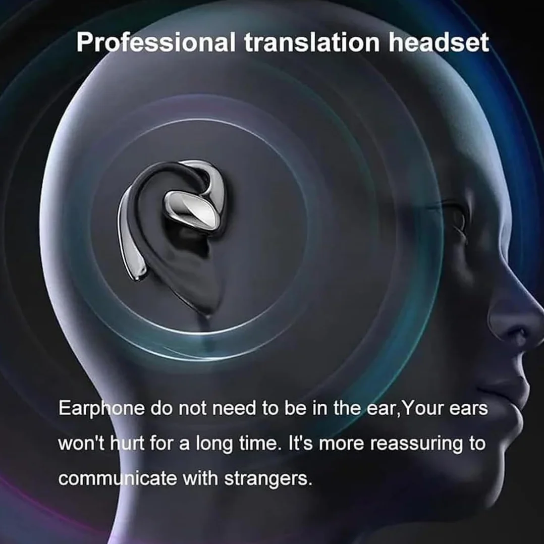 Meacode Ai Translation Earbuds, Meacode Traduttore 144 Lingue, Funzione Offline, Cancellazione, Auricolari Traduttore Simultaneo Ideali per Viaggi/Affari/Apprendimento (Black)