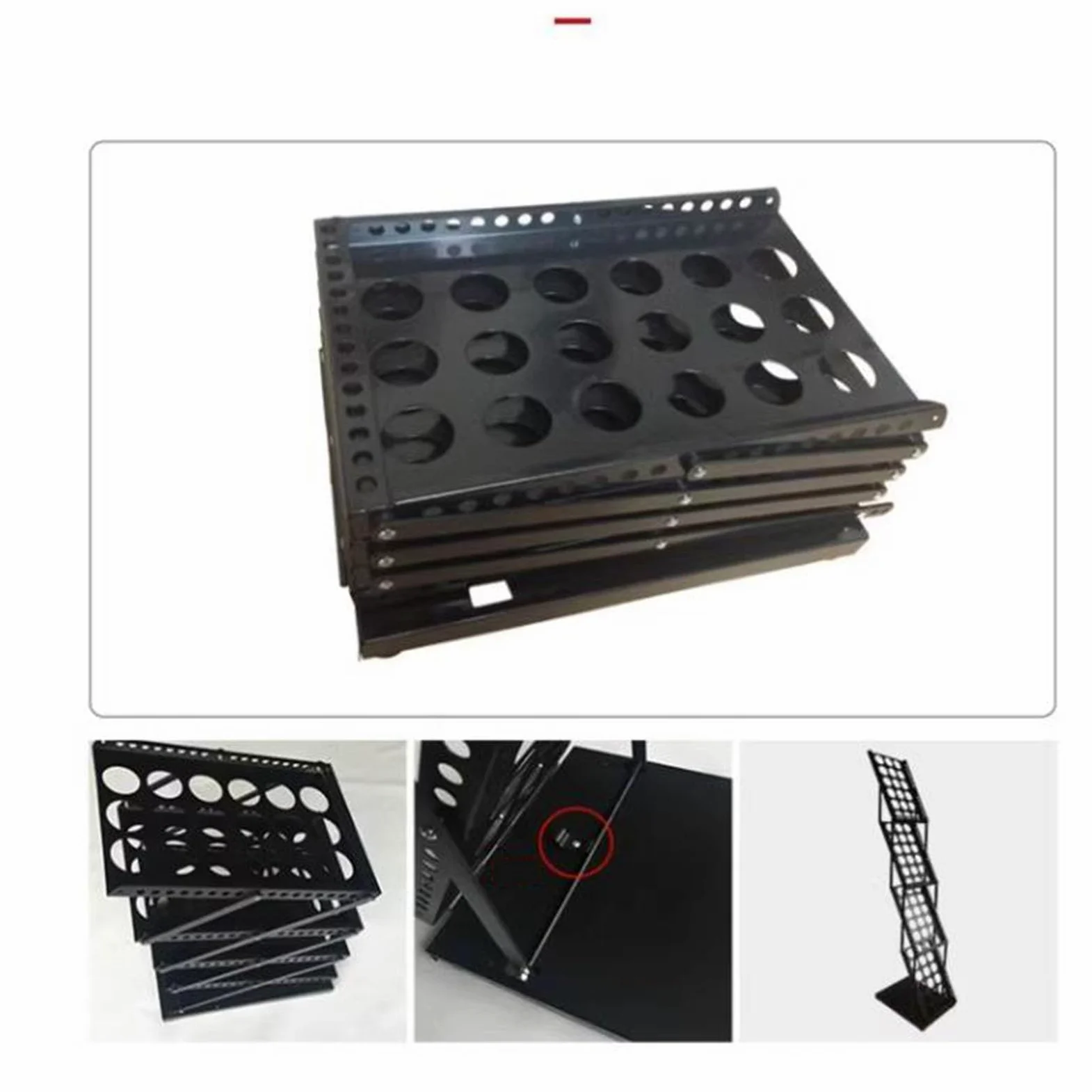 Portariviste portatile con pannelli trasparenti, in metallo, a 3 strati, per libri, brochure, volantini, espositori, per ufficio e negozi