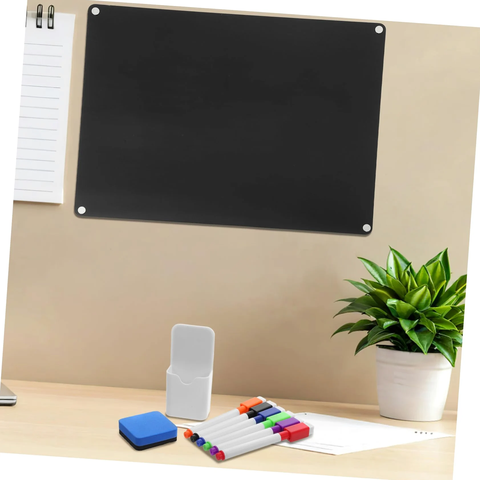 Didiseaon Lavagna Acrilica per Frigorifero e Freezer Lavagna Cancella e Scrivi Riutilizzabile con Magnetici e Cancellino Memo Board per Appunti e Facile da Pulire