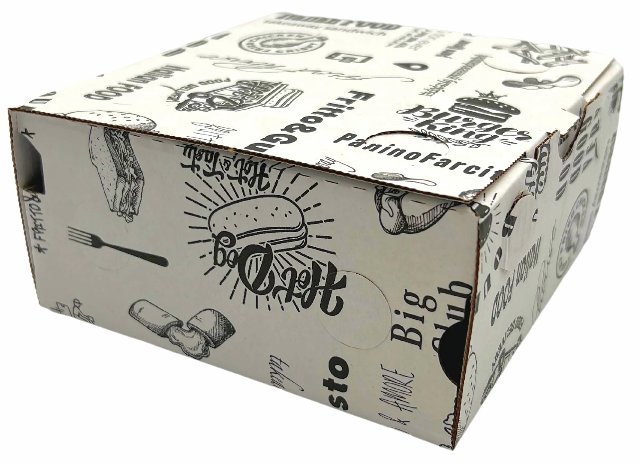 MAQA 50 pz Box per alimenti per asporto 15x15 e 15x28 cm, contenitori in cartone