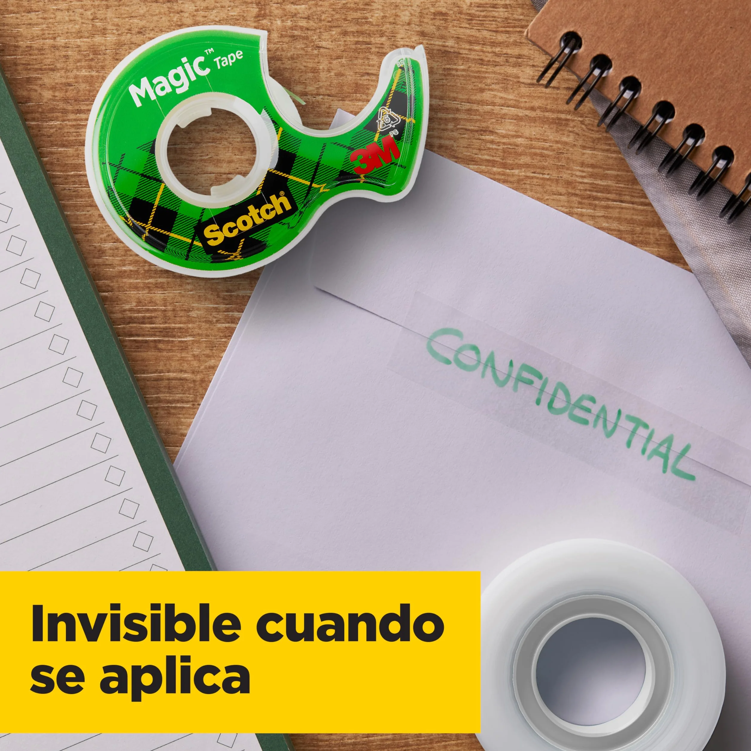 Scotch Nastro Adesivo Magic Trasparente con Dispenser, Confezione da 3 Pezzi, 7,5 mm x 3 mm