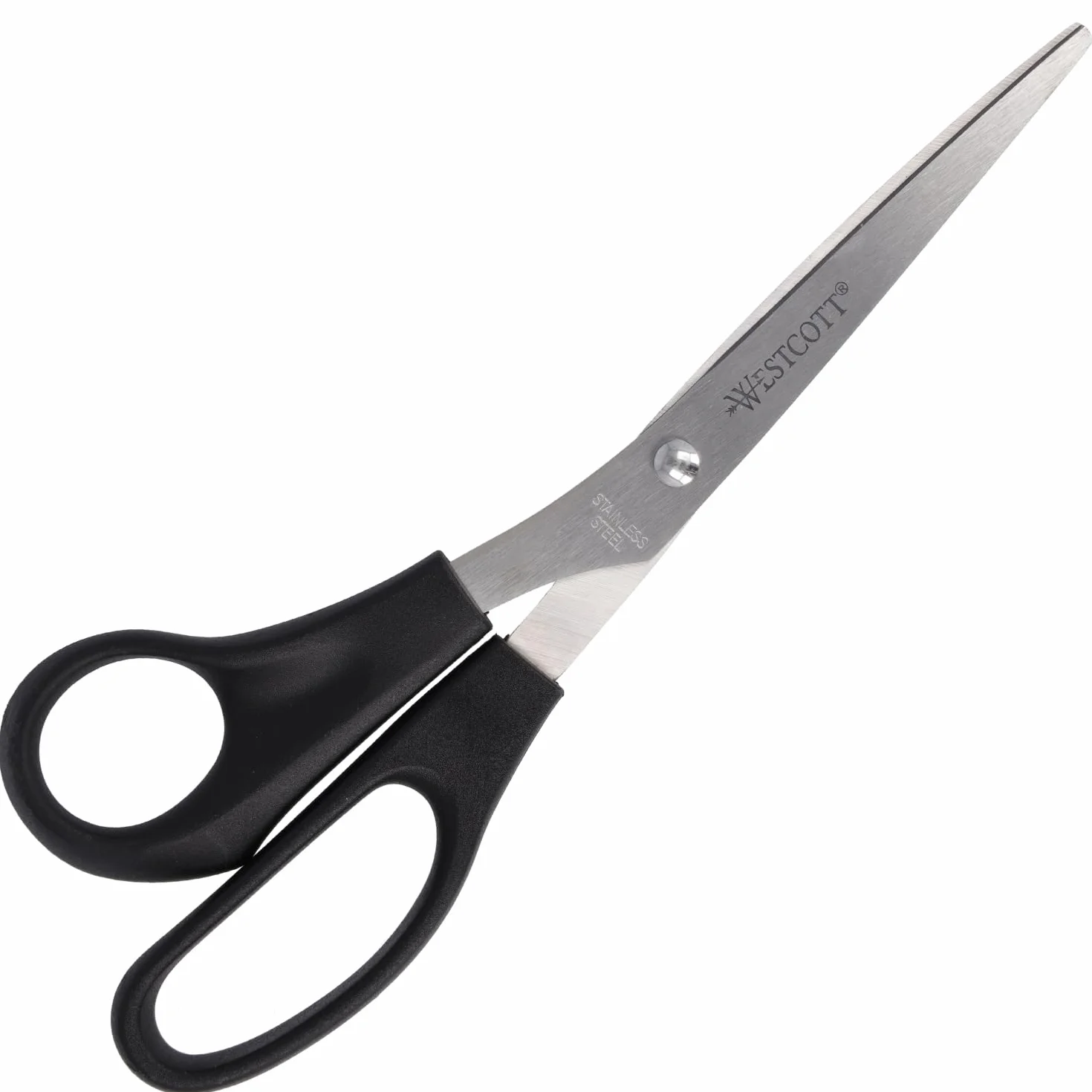 Forbici Westcott 8" (20,3 cm) nere per mancini, ufficio, lama extra affilata, acciaio inossidabile