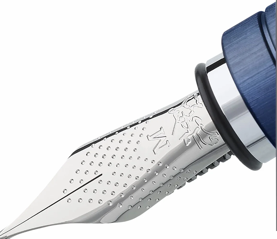 Faber-Castell 148441 - Penna stilografica Essentio, pennino F, in alluminio, colore: Blu