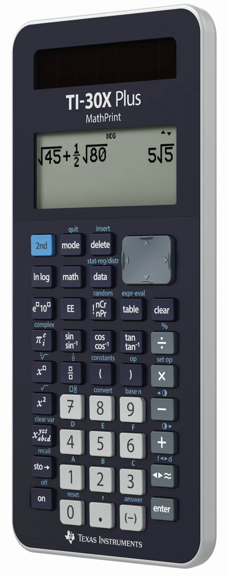 Texas Instruments 30XPLMP/TBL/3E1/A - Calcolatrice scientifica a 4 righe TI-30X Plus Mathprint, Nero
