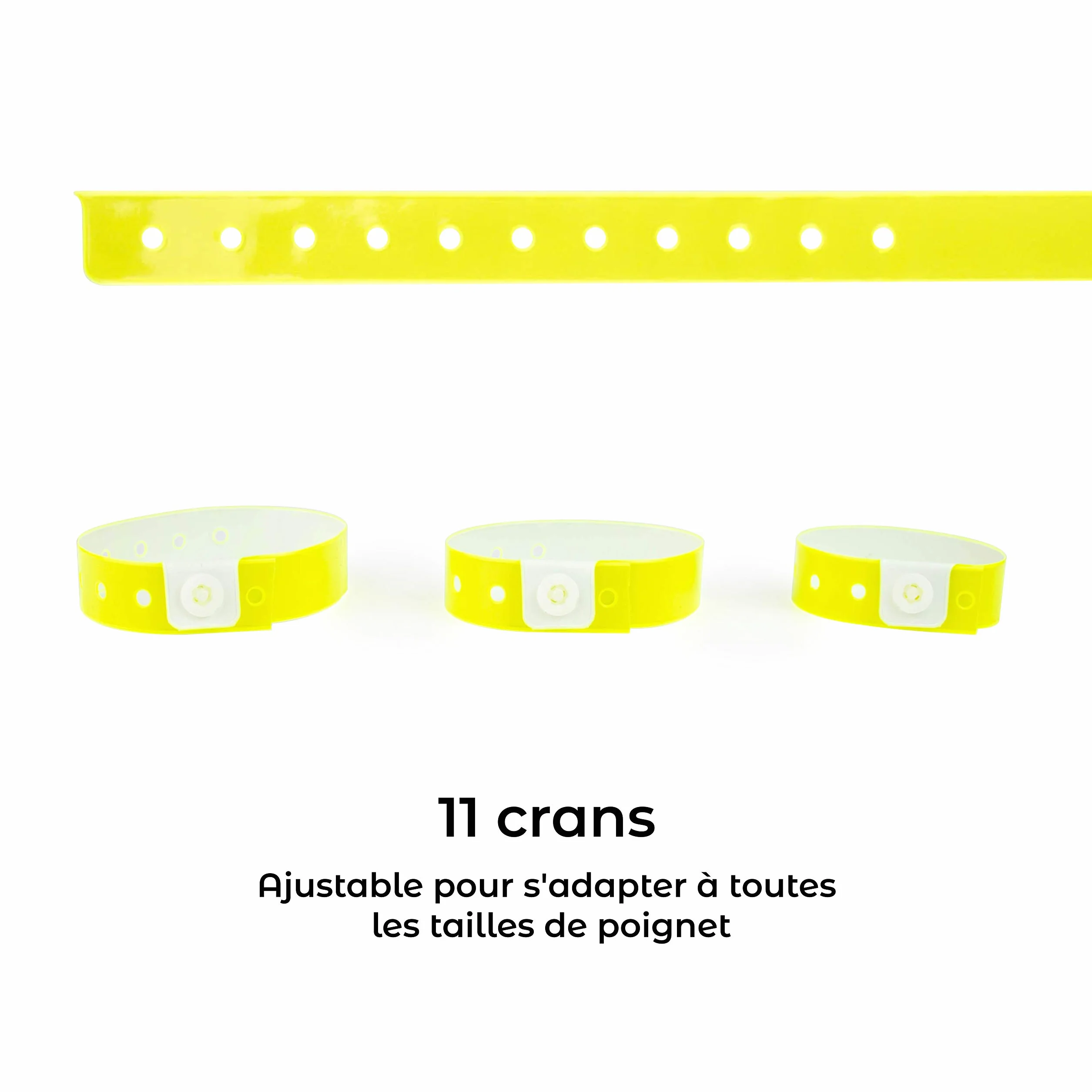 iboo 100 Braccialetti in Plastica Vinile per Eventi Festival Sicurezza 25 x 1,6 cm