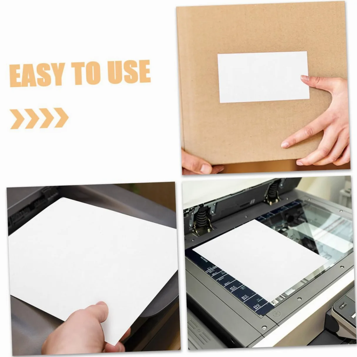 Carta Adesiva per Stampante A4 100 Fogli Bianca Autoadesiva | Carta Termica Autoadesiva, Resistente ai Graffi, Design Leggero, per Prezzo e Organizzazione Domestica