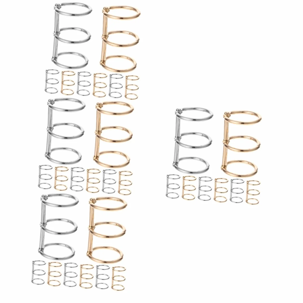 NUOBESTY 4 Set Di Raccoglitori Per Scrapbooking in Metallo Con Fogli Mobili Per Uso Ufficio 8 Pezzi * 4