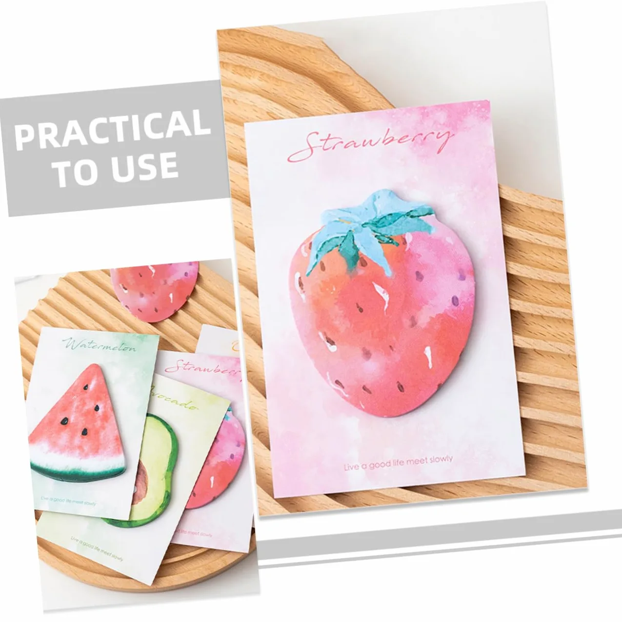 jojofuny 5 Pezzi 8 Note Adesive a Forma Di Frutta Divertente Colorato Pastiglie Adesivi Promemoria Per La Casa Nota Pad Adesivi Per Appunti Dell'ufficio Nota Adesivo Carta