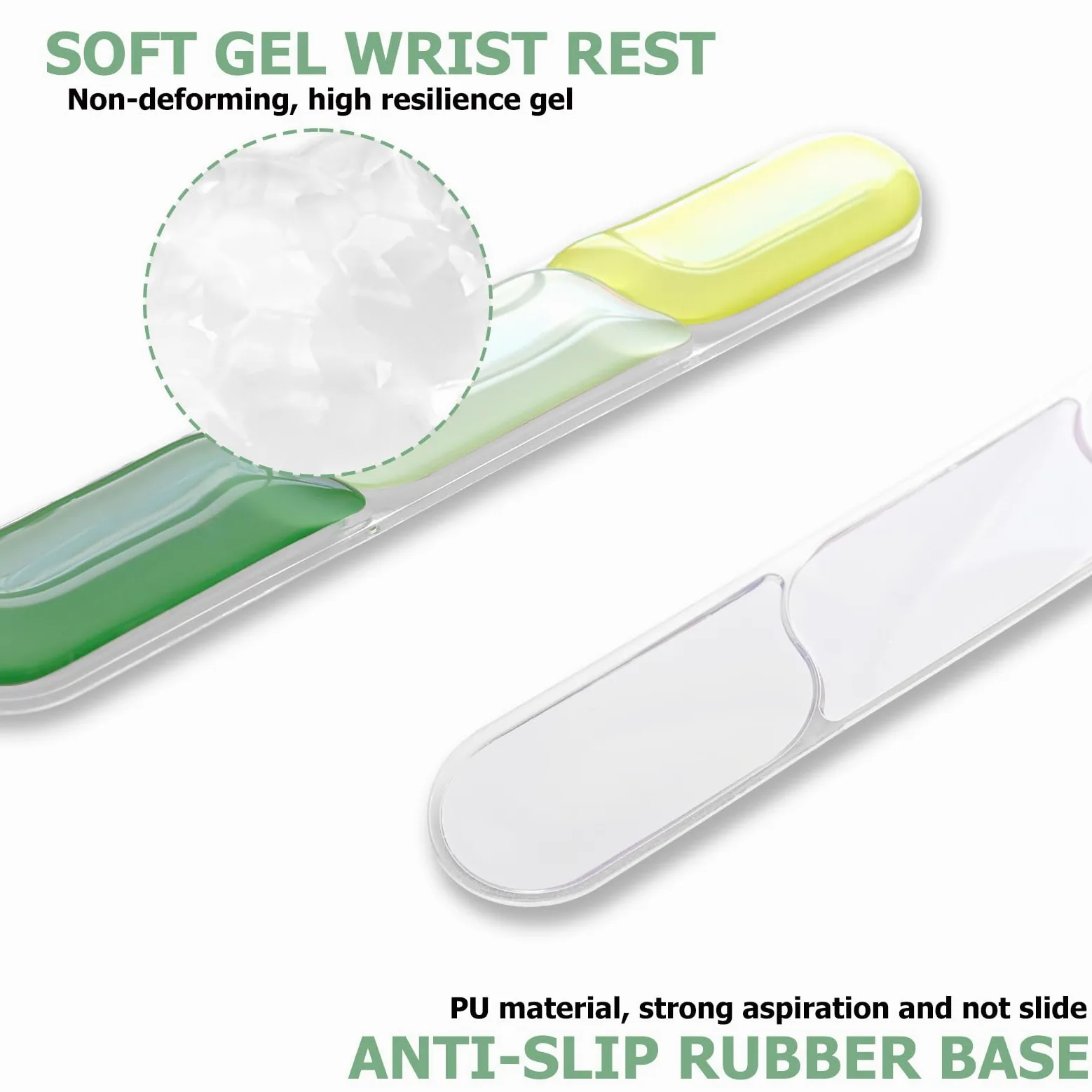Poggiapolsi per tastiera in gel, poggiapolsi ergonomico per tastiera e mouse del computer, supporto morbido per il polso e tappetino per tastiera per digitare sollievo dal dolore, adatto per ufficio