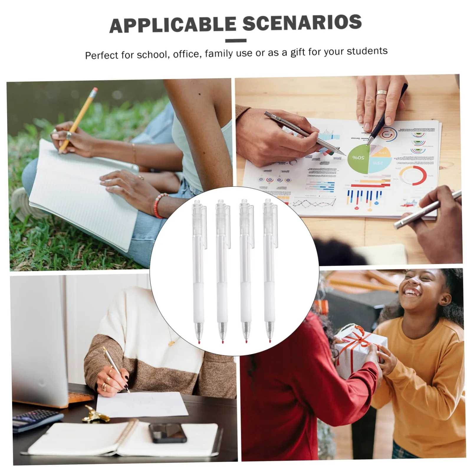 Lurrose 3 Set Di Penne A Sfera A Scatto Da 0 5 Mm Penne A Scatto Retrattili Articoli Di Cancelleria Per Studenti Penne Per Insegnanti Studenti Impiegati 12 Pezzi * 3