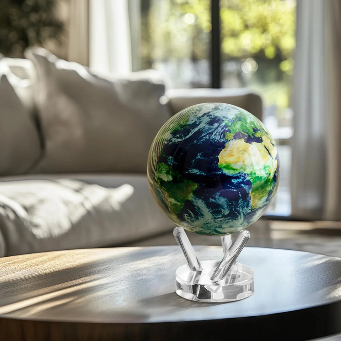 MOVA Globes Venere Classico (4,5") | Mappamondo Auto-Rotante a Energia Luminosa |Silenzioso, Senza Batterie né Fili |Decorazione da Scrivania o Idea Regalo Globo Spazio
