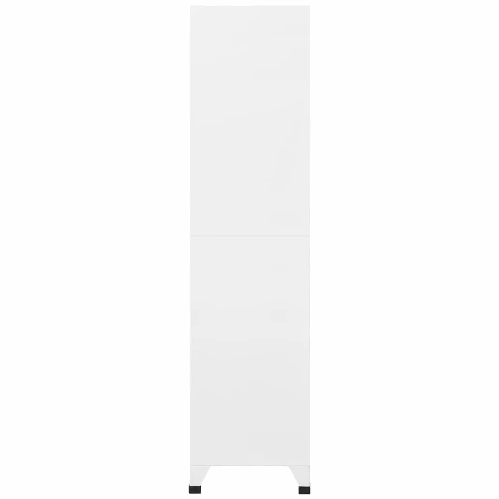 vidaXL Armadietto con Serratura Bianco 90x45x180 cm in Acciaio