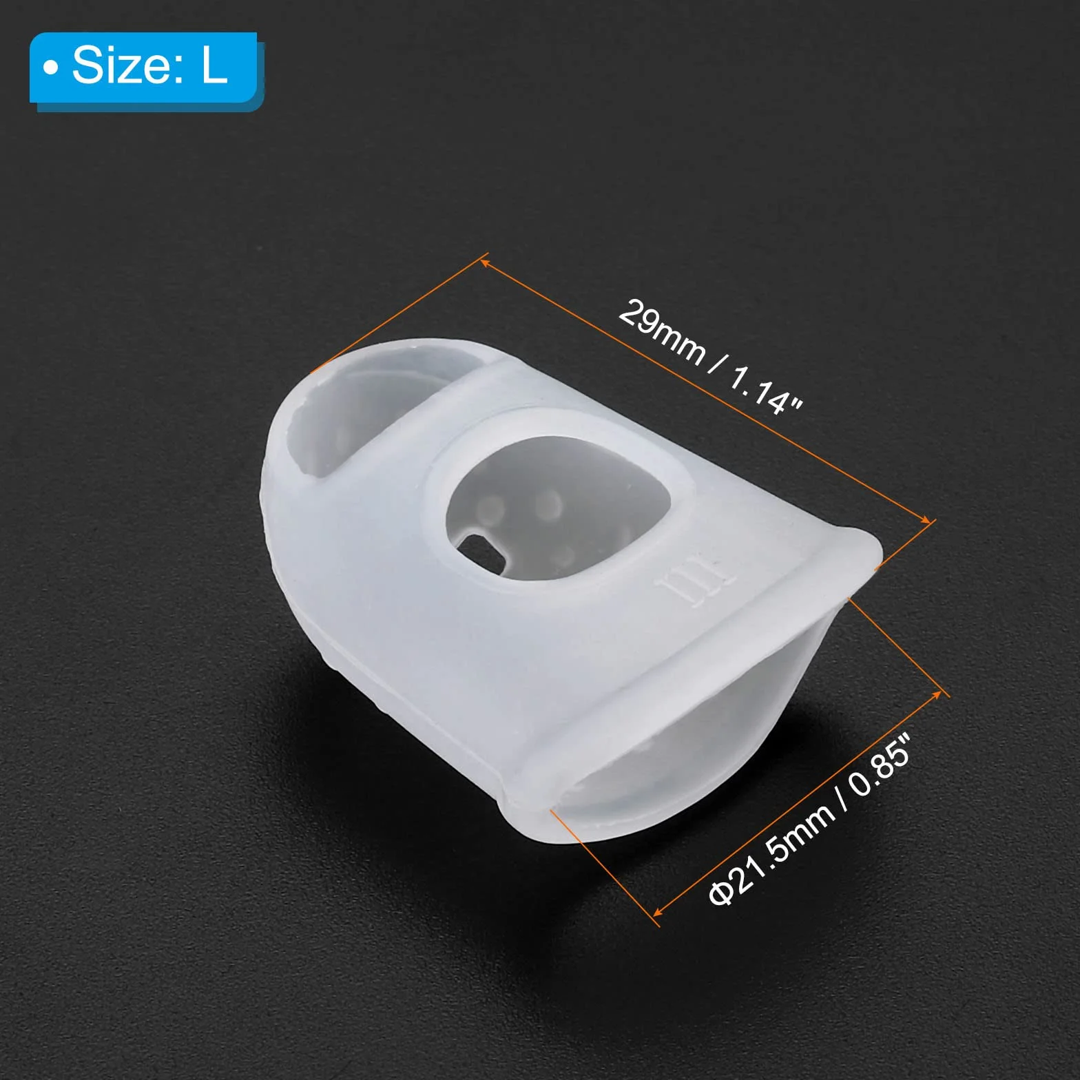 PATIKIL 0.85 Calci Gomma Dita Punte 30pz Silicone Pollice Polpastrelli Protezione Copritastiera Ditale per Chitarra Trasparente
