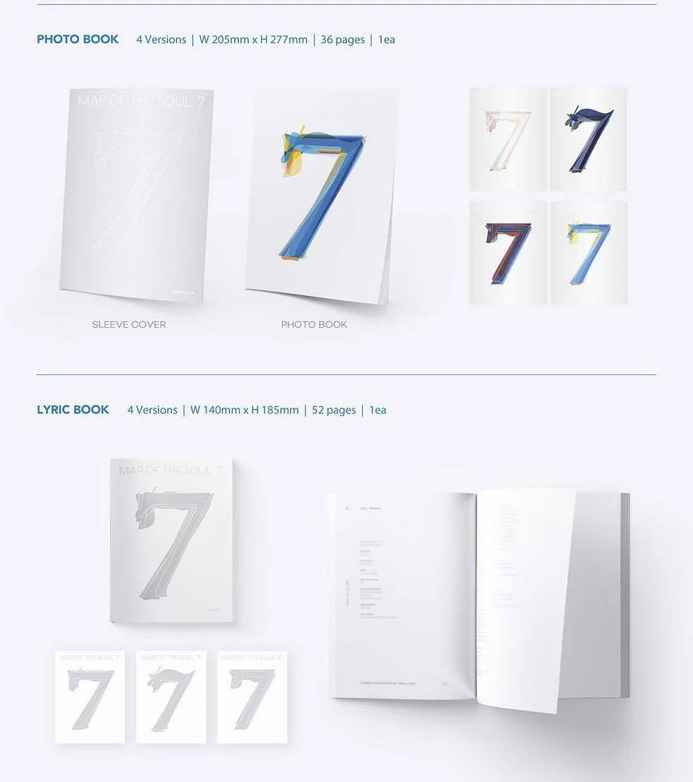 Bighit - BTS Bangtan Boys, Map of the Soul: 7 album + poster + set extra photocard Random Ver.
