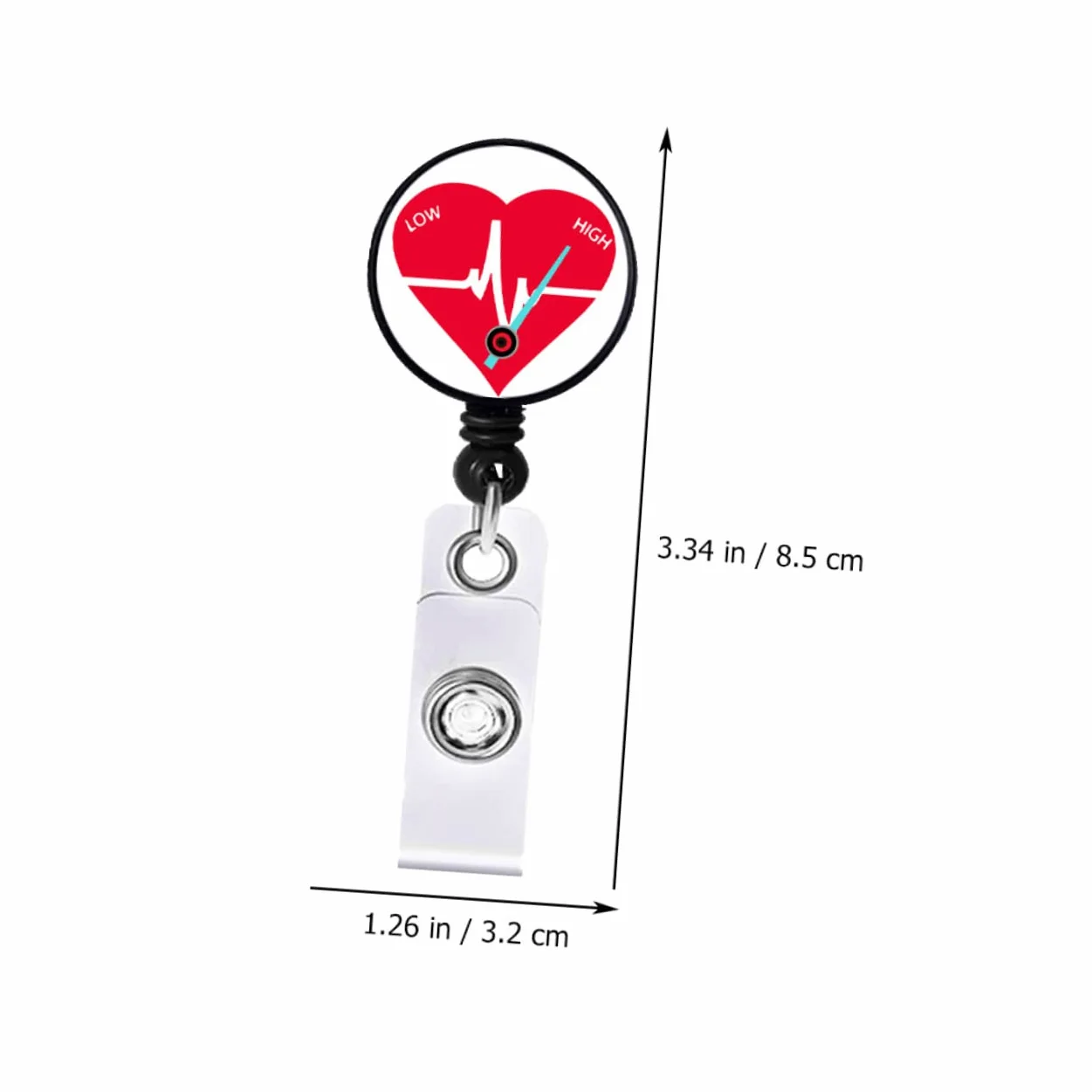 VILLCASE 4 Set Essenziale Per Il Personale Medico: Porta Badge Retrattile Con Bobina Per Carta 4 Pezzi*4