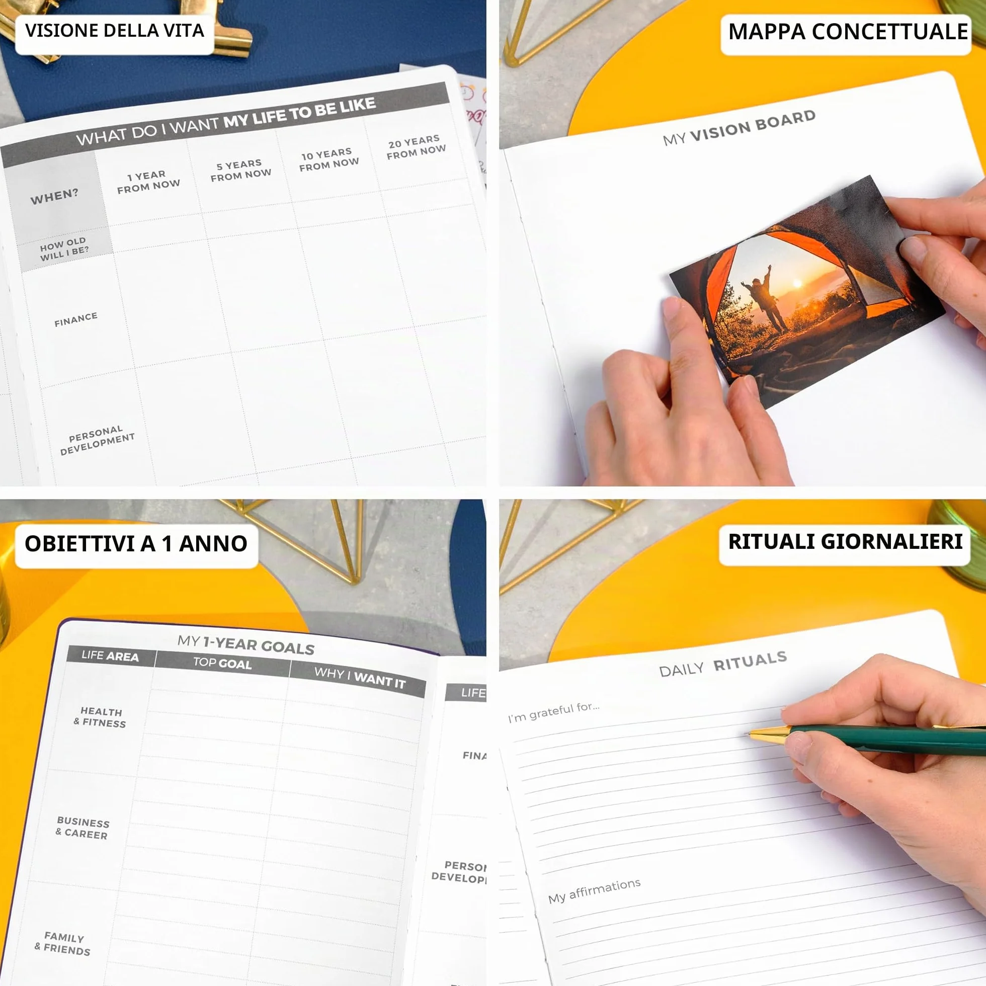 Clever Fox Planner Daily PRO – Agenda giornaliera e diario di gratitudine per aumentare la produttività, la gestione del tempo e raggiungere i tuoi obiettivi, senza date, formato A4, 21,5 x 28 cm,