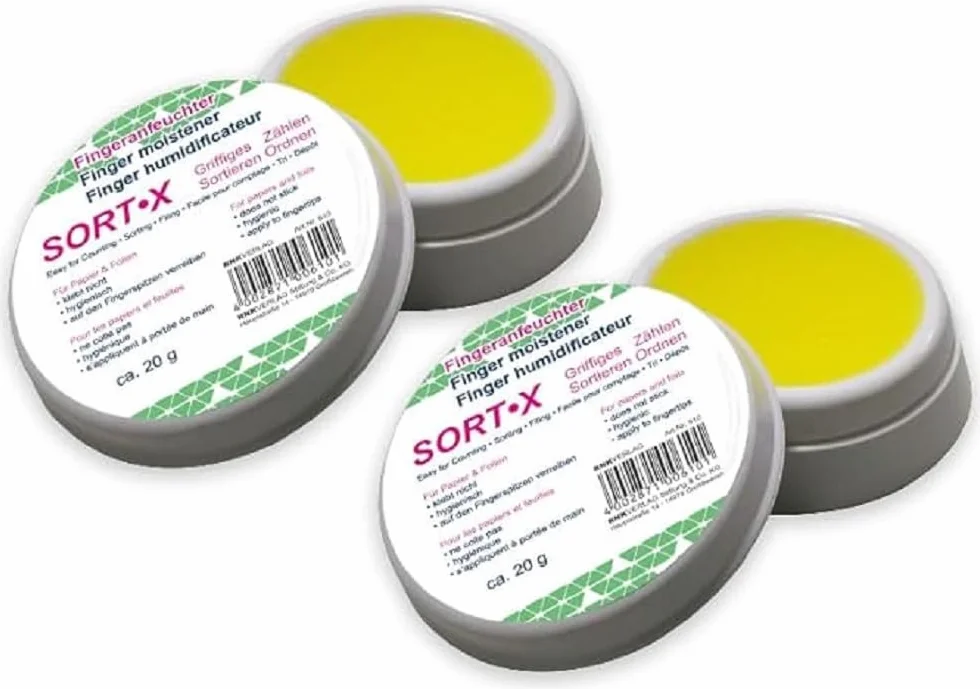 RNK - Verlag SORT-X Inumiditore per dita 2 pezzi per contare, classificare e organizzare a mano