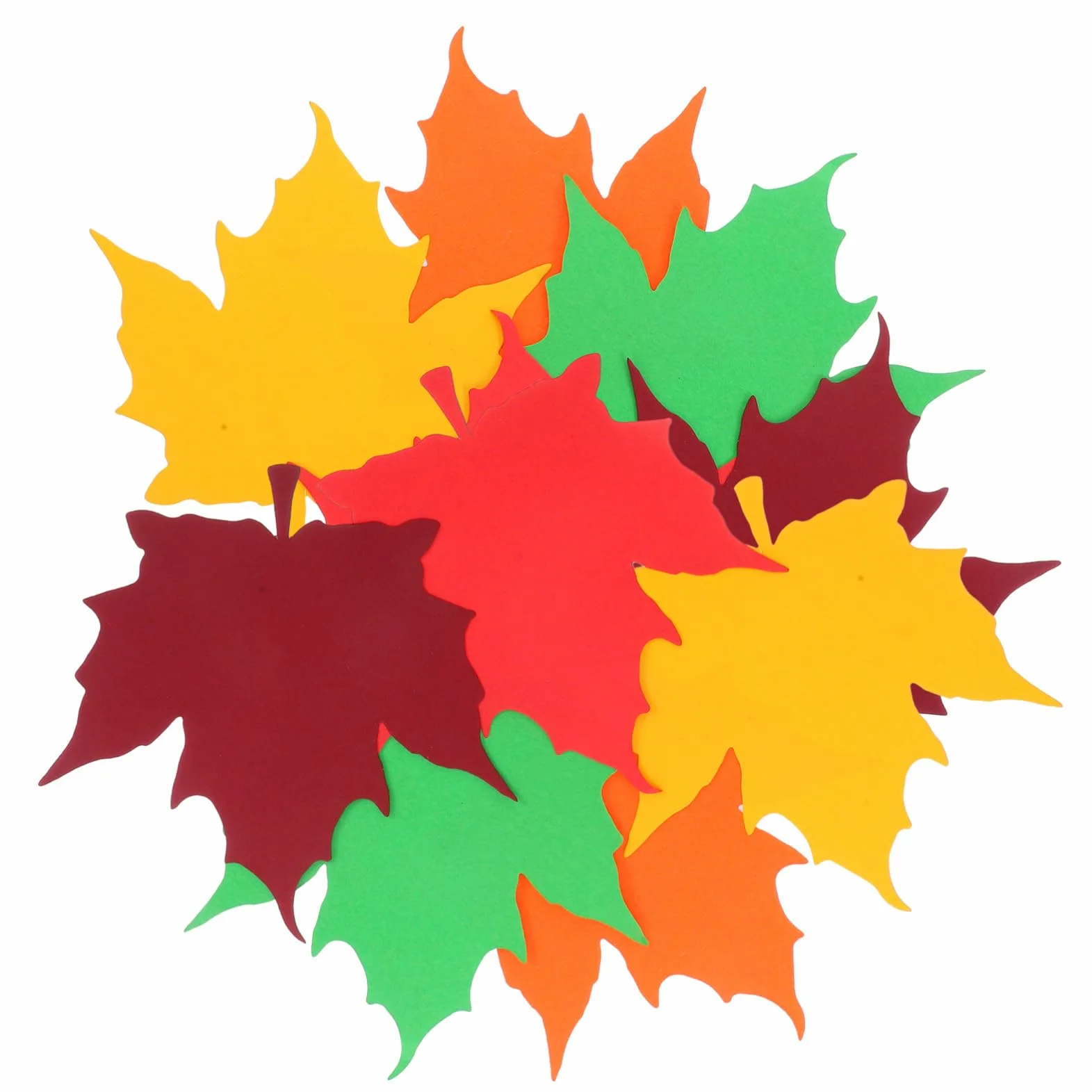 STOBOK 50pcs Autunno Foglie d'Acero Ritagli Fai da Te Decorazione Bacheca Carta