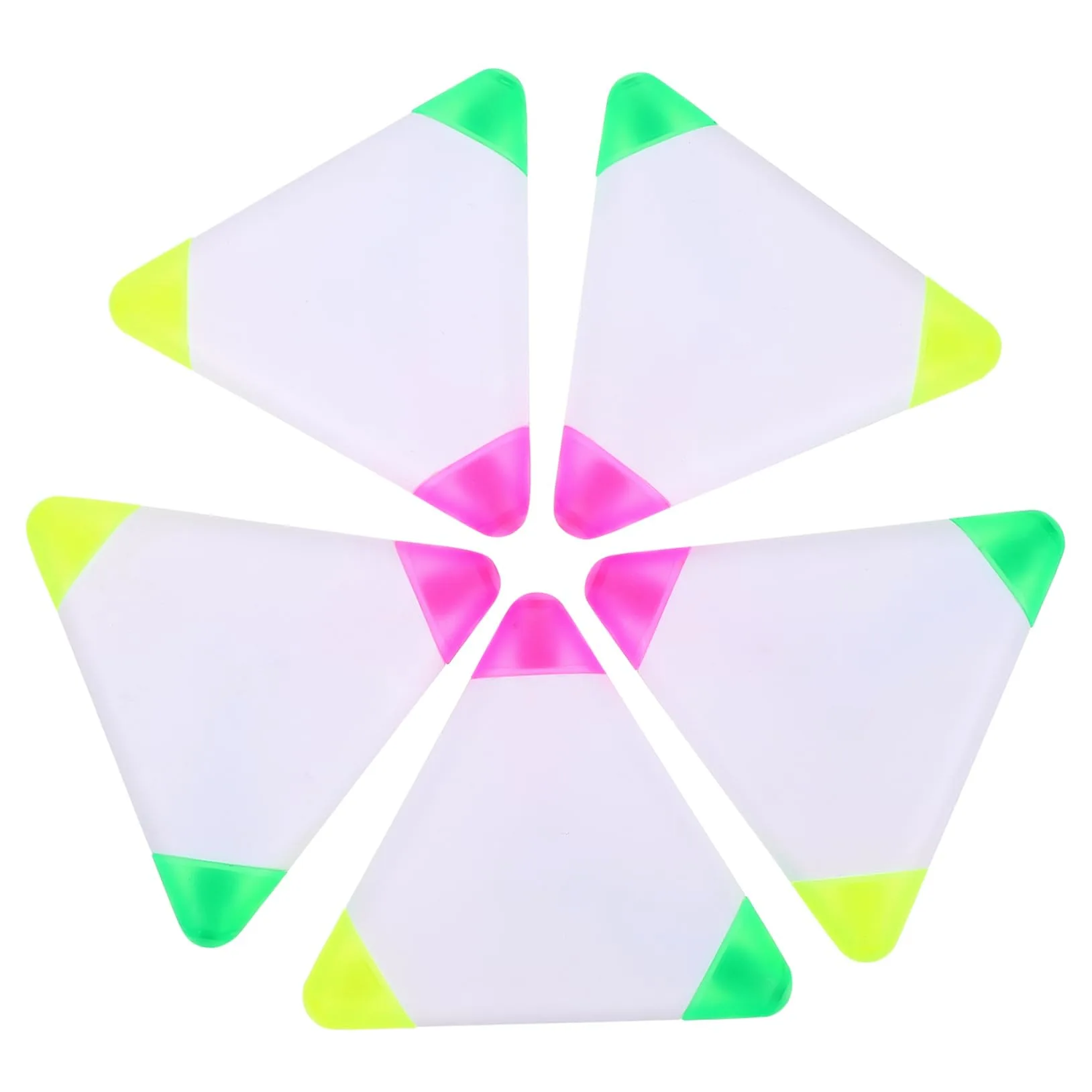Gadpiparty 5 Set Evidenziatore Penna Fluorescente Pennarelli Fluorescenti Pennarelli i Per Scrittura Evidenziatori Triangolari Triangolari 5 pezzi*5