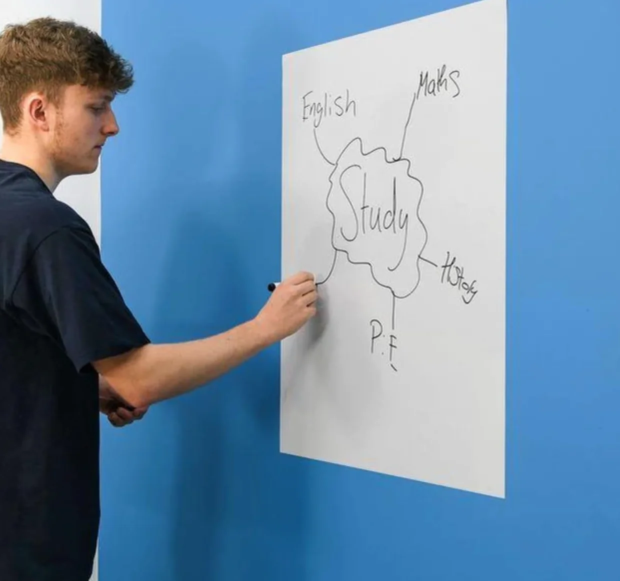 Magic Whiteboard Fogli adesivi da parete, formato A1, statici e portatili, lavagna bianca per pareti, porte, finestre, frigoriferi e vetro, facile da pulire, lavagna bianca cancellabile a secco per