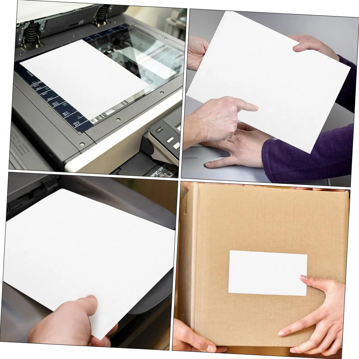 DOITOOL 100fogli Adesivi Stampabili Carta Adesiva per Stampante Etichette Adesive Rettangolari Adesivi per Organizzazione di Grandi Dimensioni per Etichettatura