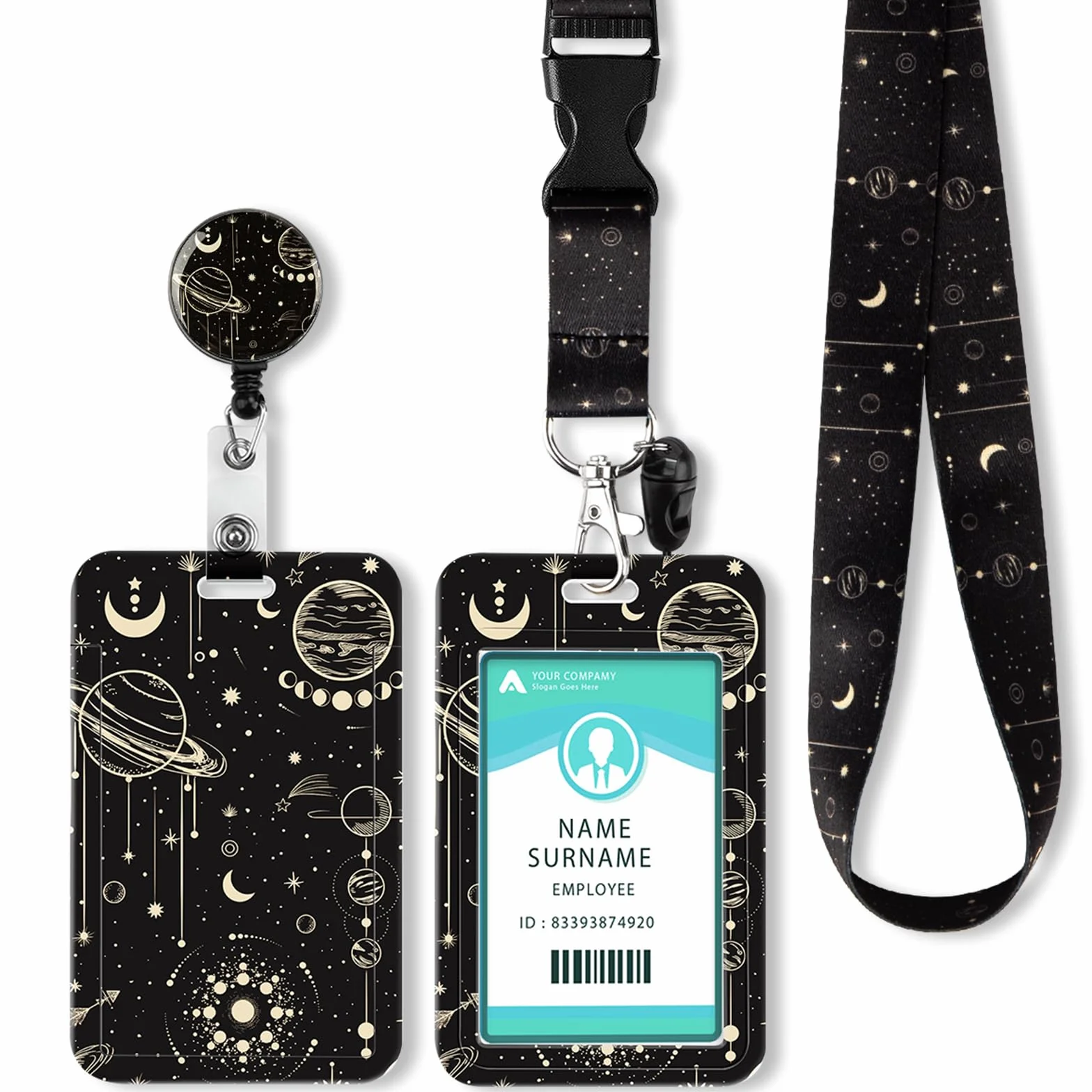 Porta Badge da Collo Retrattile per Identificativo Ufficio Scuola