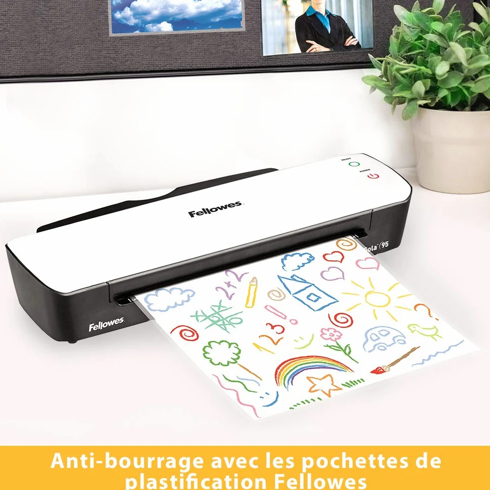 Fellowes Plastificatrice Sola A4 - Buste per Plastificare 125 Micron con Fogli Lucidi per Uso Domestico