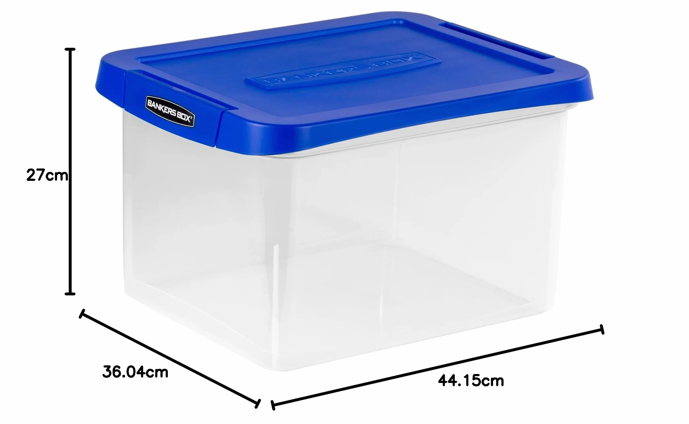Bankers Box, Scatola portadocumenti in plastica resistente con binari appendiabiti, lettera/legale, 1 confezione, 0086205