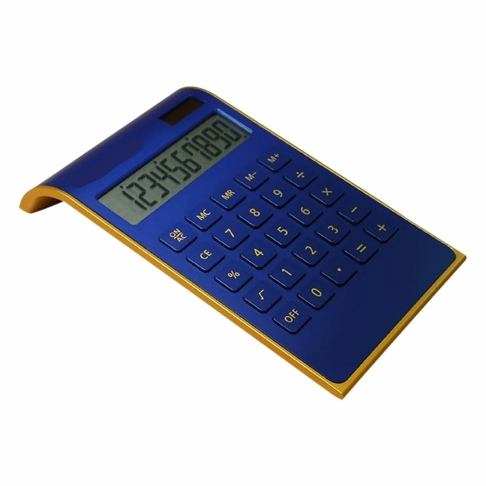 Calcolatrice scientifica Calcolatrici Calcolatrice da Tavolo, energia Solare Mini Tastiera Portatile Doppia Alimentazione (Wit)(Blu)
