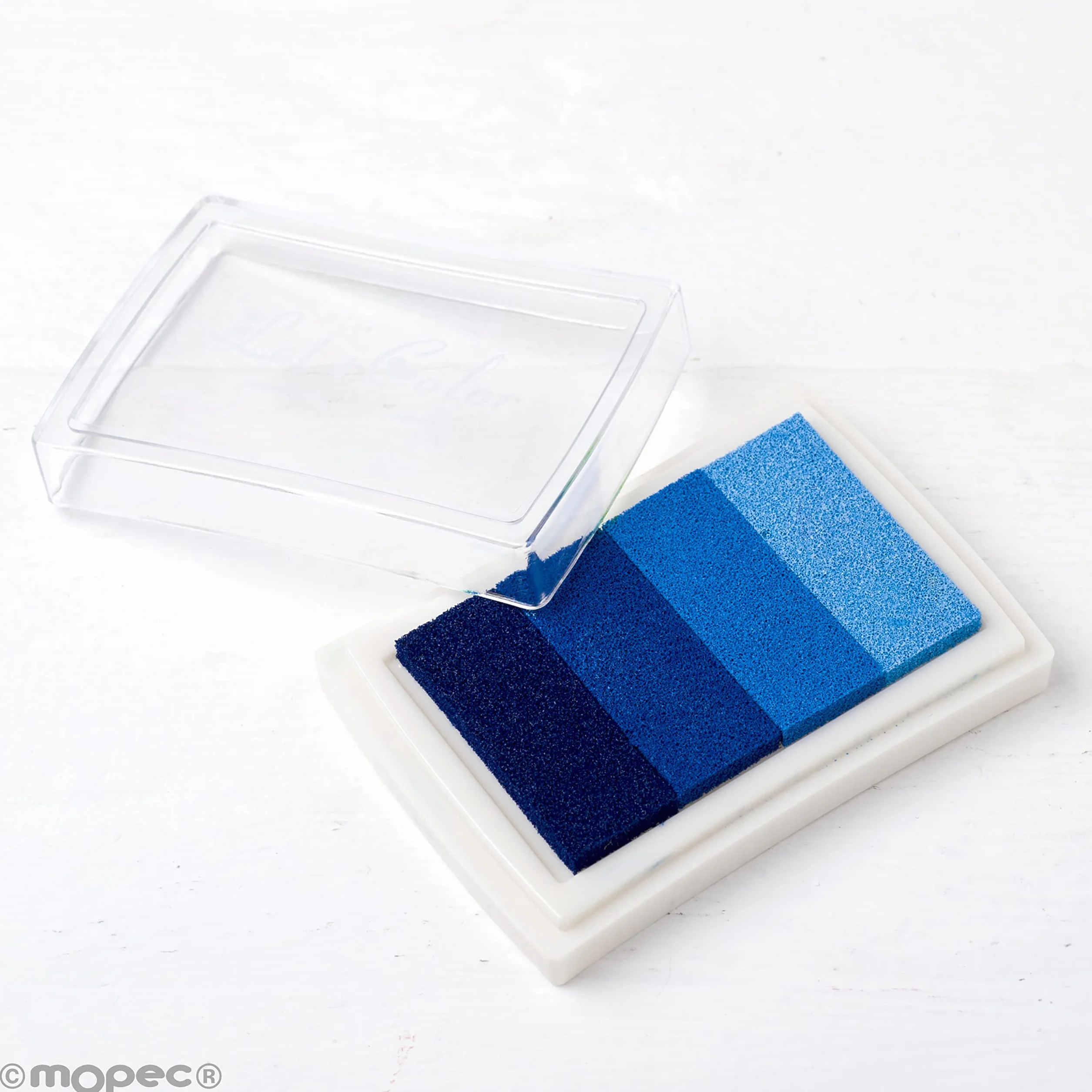 Mopec K43.03 Cuscinetto di inchiostro sfumato blu 7,5 x 5,2 cm schiuma