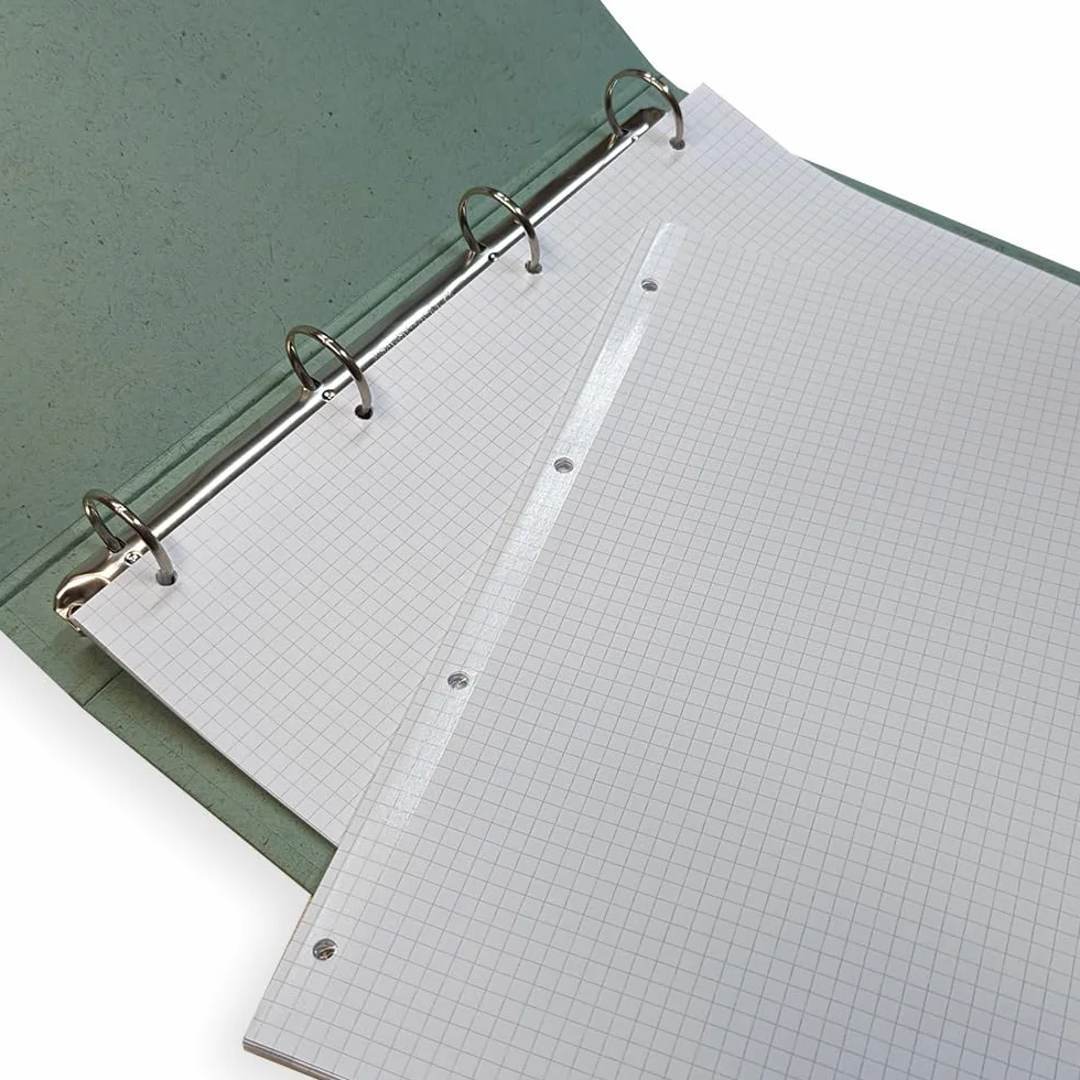 BM BeMore Ricambi Bandup A4 Con Banda Rinforzata Rigatura 5Mm Quadretti Con Margini 40 Fogli Carta 90G/Mq