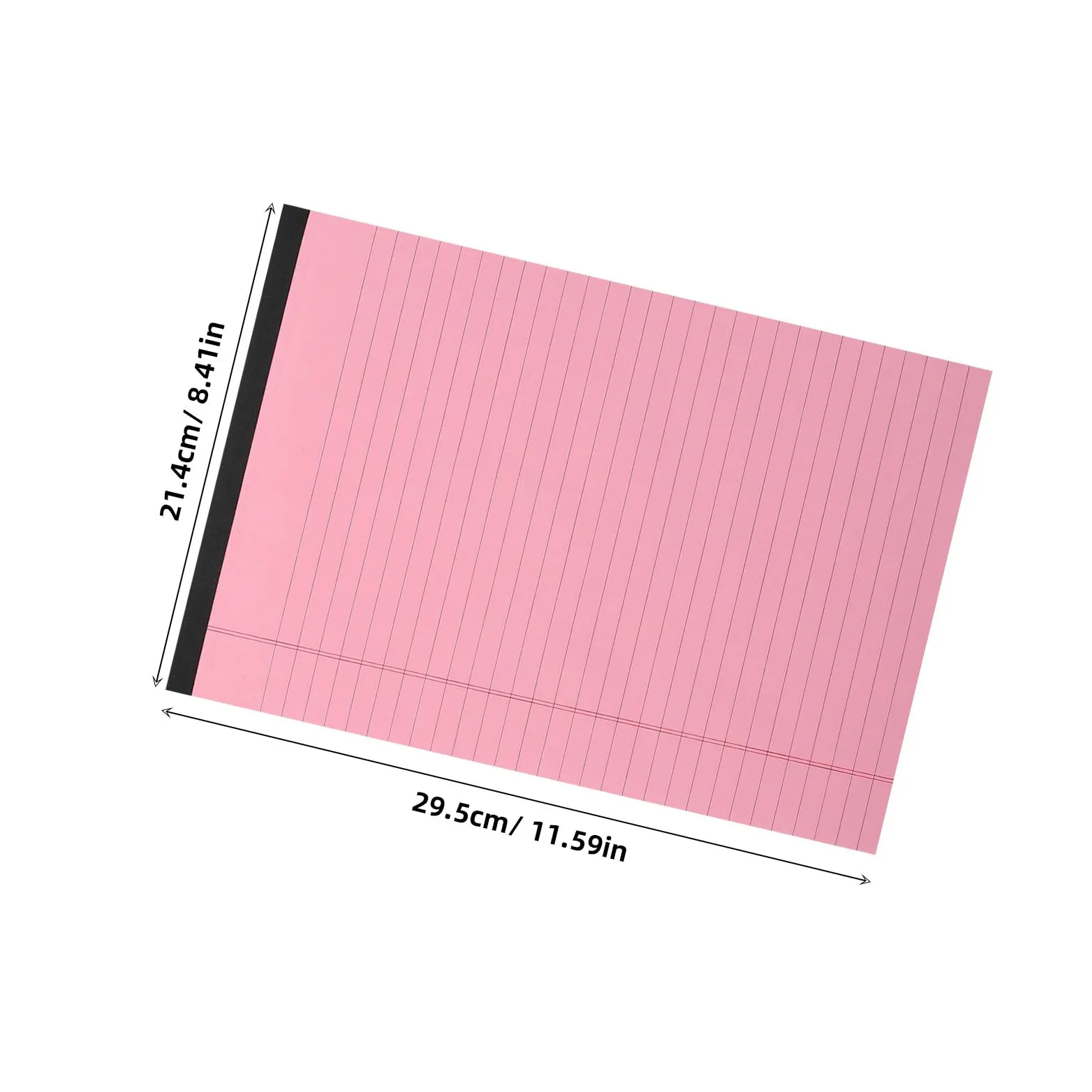 CALLARON Quaderno per Organizzazione Efficiente A4 Rosa 4 Pezzi Fogli Strappabili, Pagine Rigate e Colonne Divise in Ufficio e Lavoro