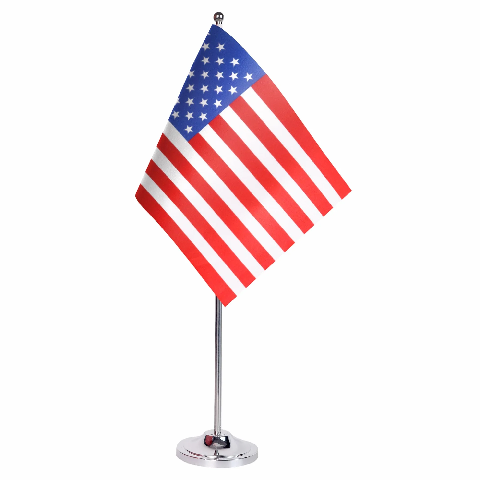AZ FLAG Bandiera Da Tavolo Stati Uniti 22x15cm Raso - Piccola Bandierina Americana USA