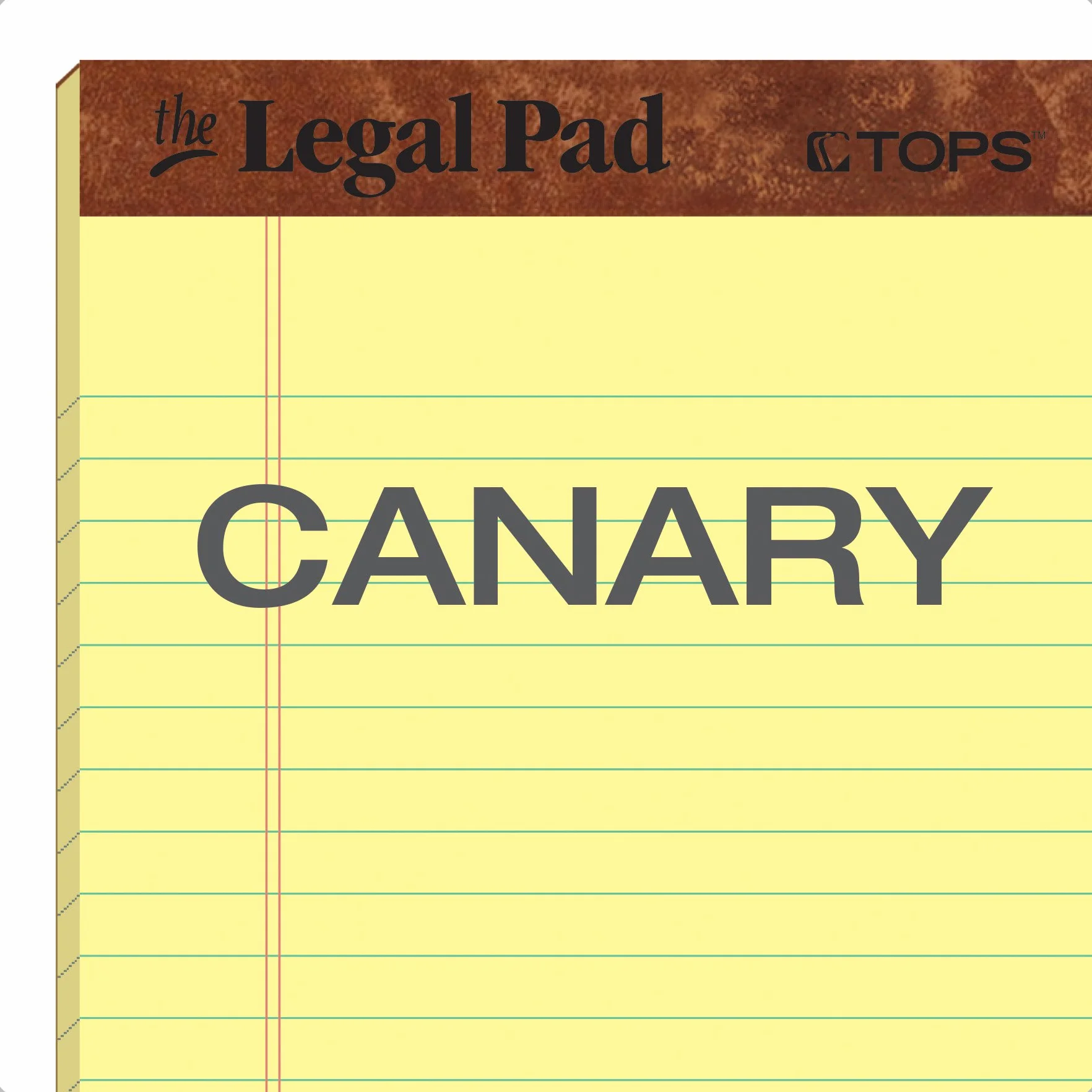 TOPS The Legal Pad 5 x 8 Inches Perforated Canary Narrow Rule 50 Sheets Pad 3 Packs (75013)