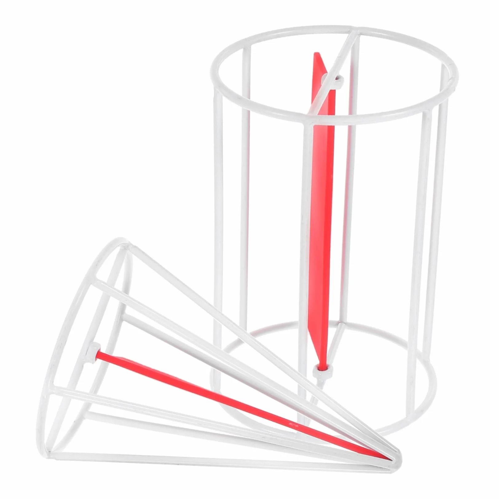 Set Dimostrativo di Solidi Geometrici in Ferro Rotante Cilindro e Cono per Scuola Elementare