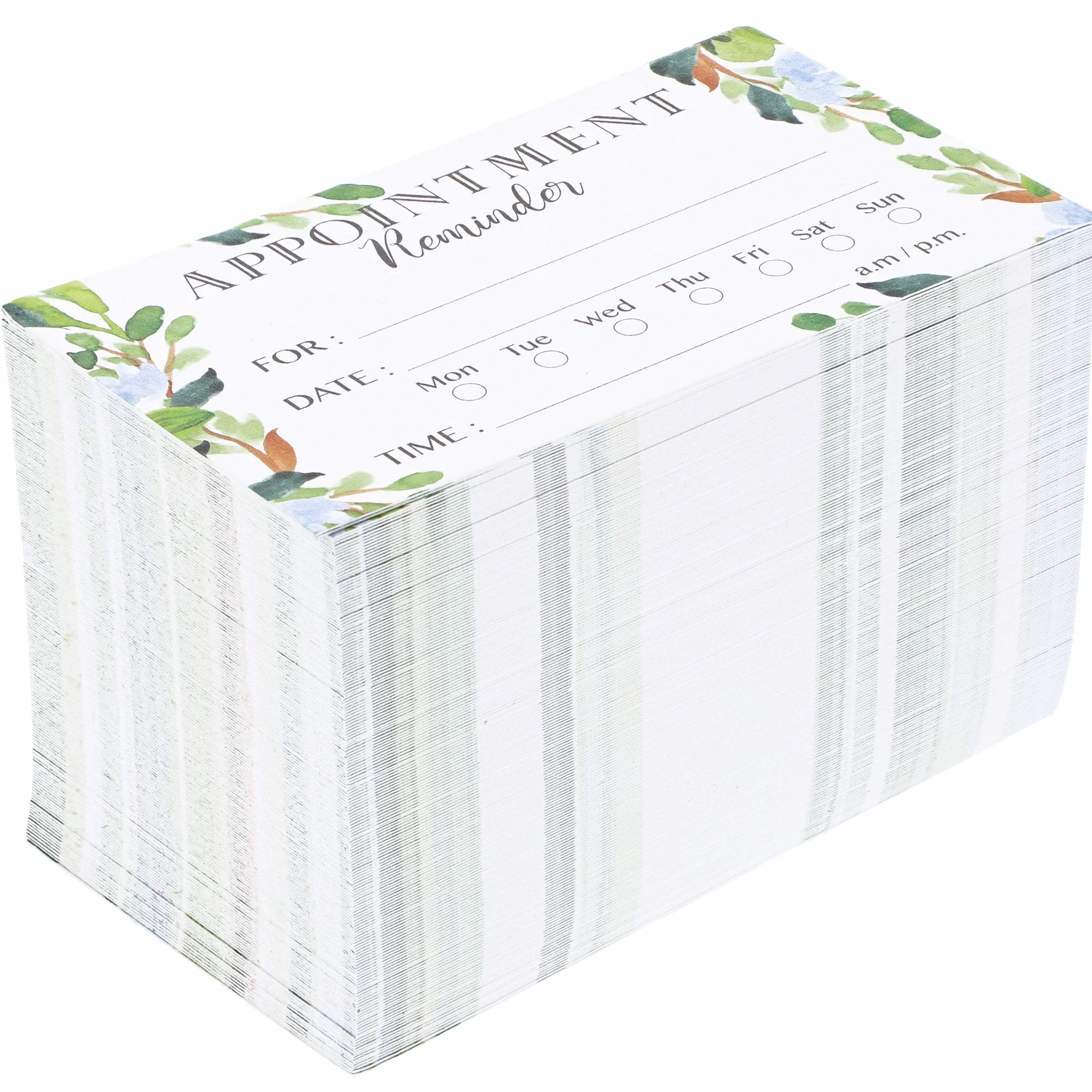 Paper Junkie Biglietti promemoria per appuntamenti 200 pezzi 8,9 x 5,1 cm fronte-retro fogliame verde