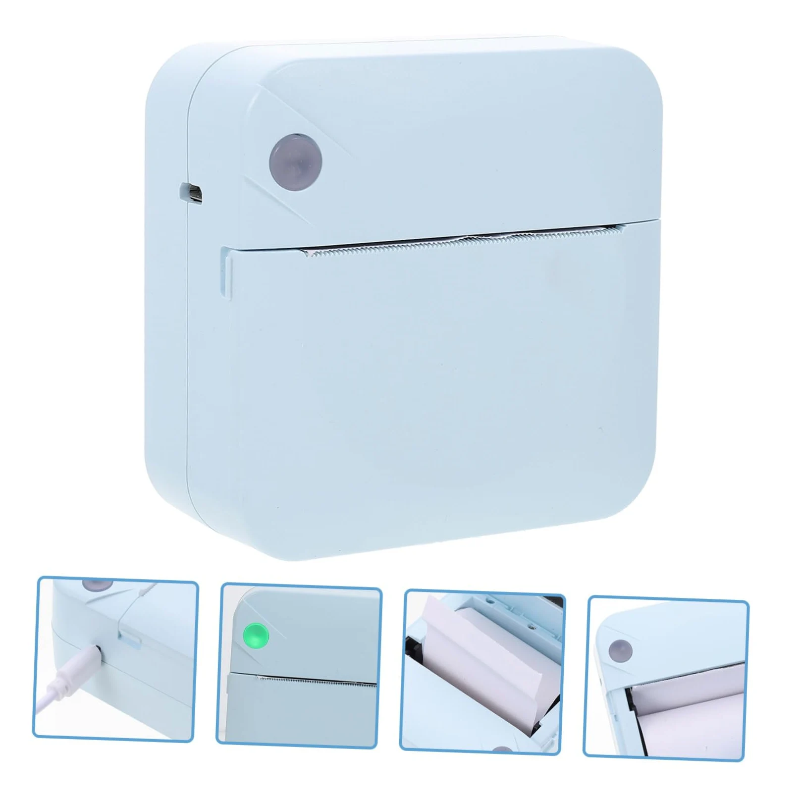 Stampante Etichette Portatile 200dpi Set 1 Abs Wireless per Ufficio | Ricaricabile 1000mah, Micro-usb Dc5v/1a, Supporto Lingue Multiple e Stampa Personalizzata