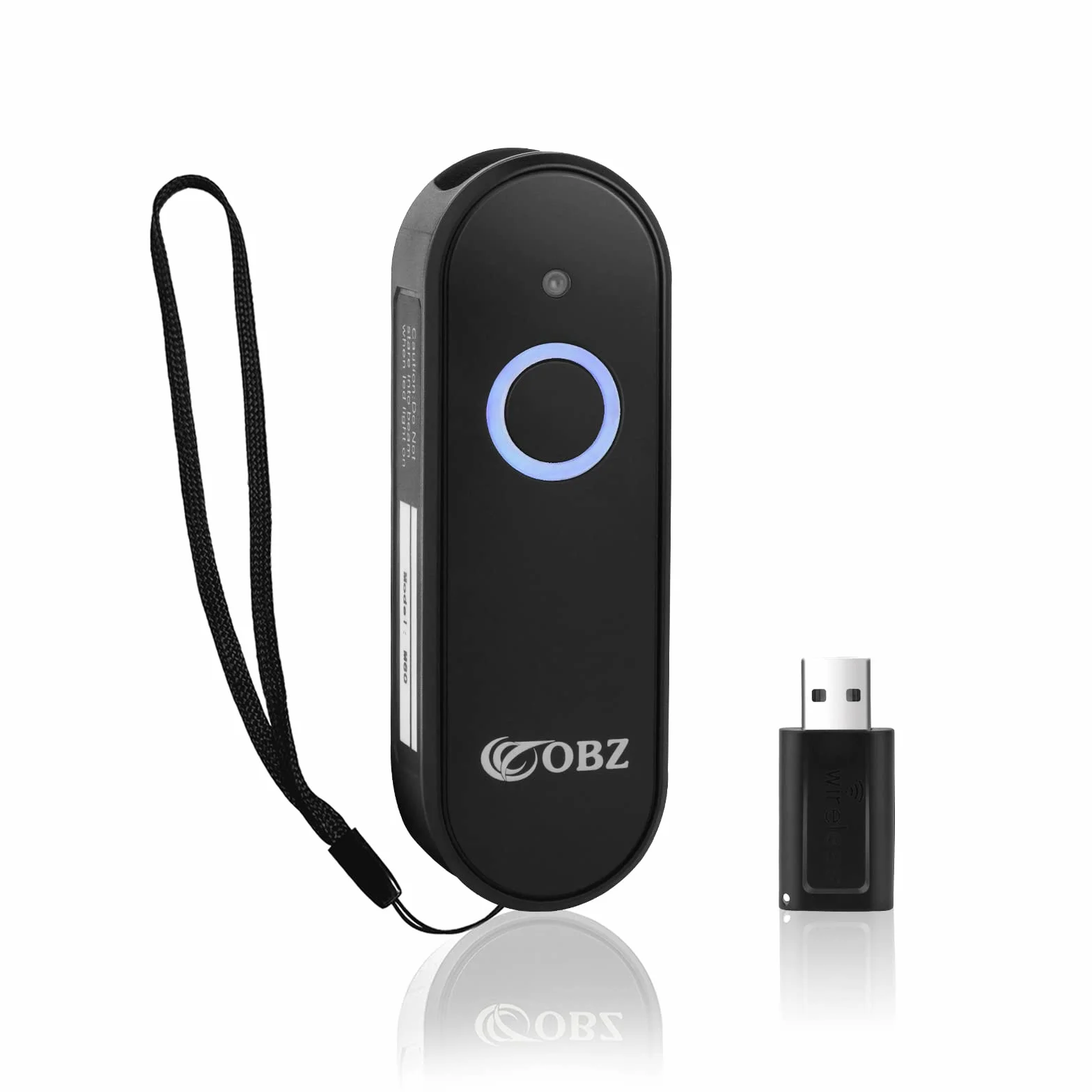 OBZ Mini Lettore Codice a Barre Wireless 2D 1D Lettore Barcode Bluetooth Portatile Lettore QR Code 2.4G USB Scanner di Codici a Barre Sanza Fili Barcode Scanner per iOS, Android, Tablet, PC, POS