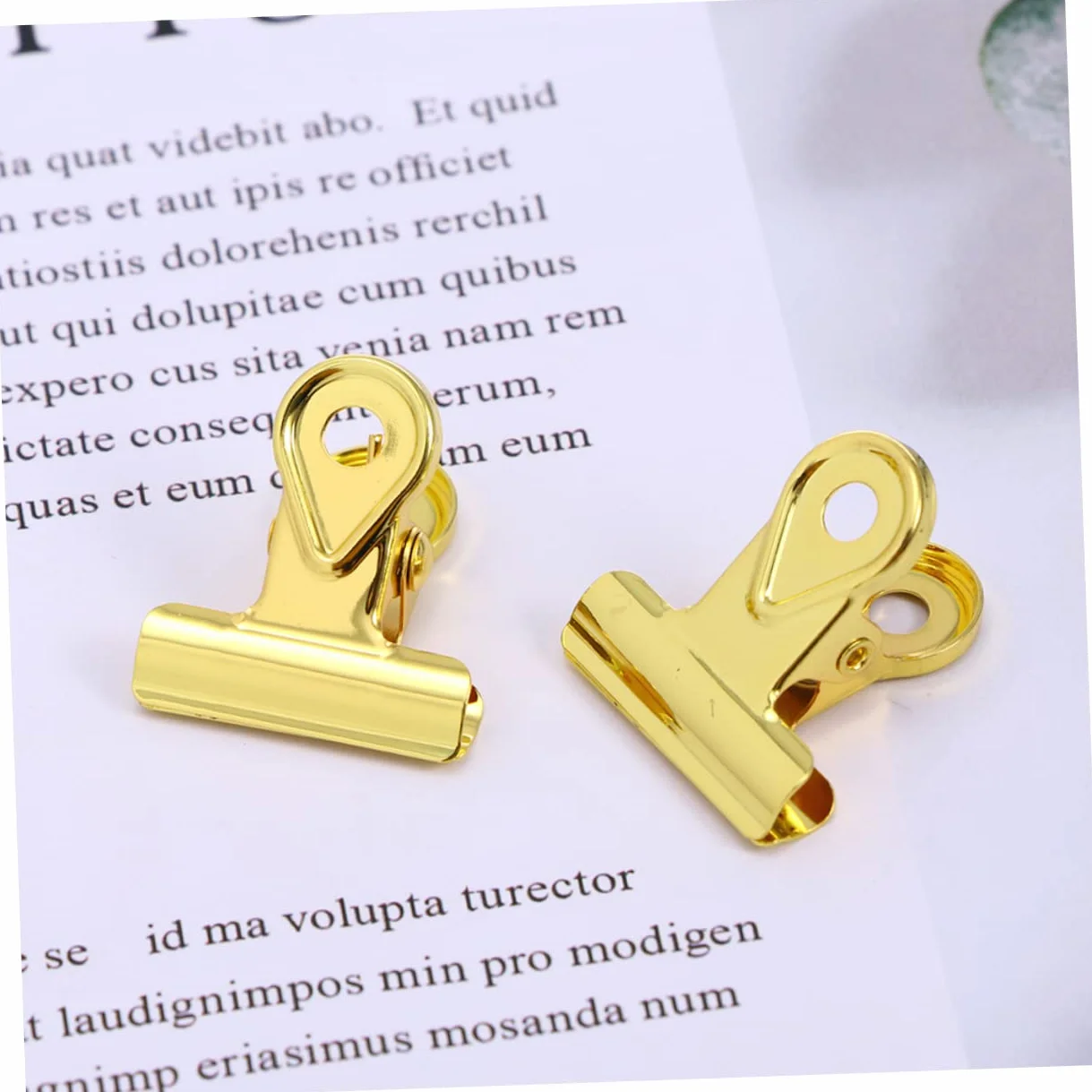 Operitacx 30pezzi Clip Metalliche Placcate Clip Per Carta Con Molla Resistente Per Ufficio Casa e Organizzazione Documenti