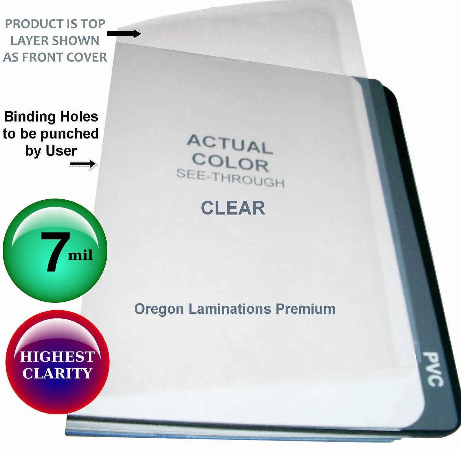 Legal Clear Plastic binding Covers 7 mil Qty 100 fogli 8 – 1/2 x 14 Business Reports