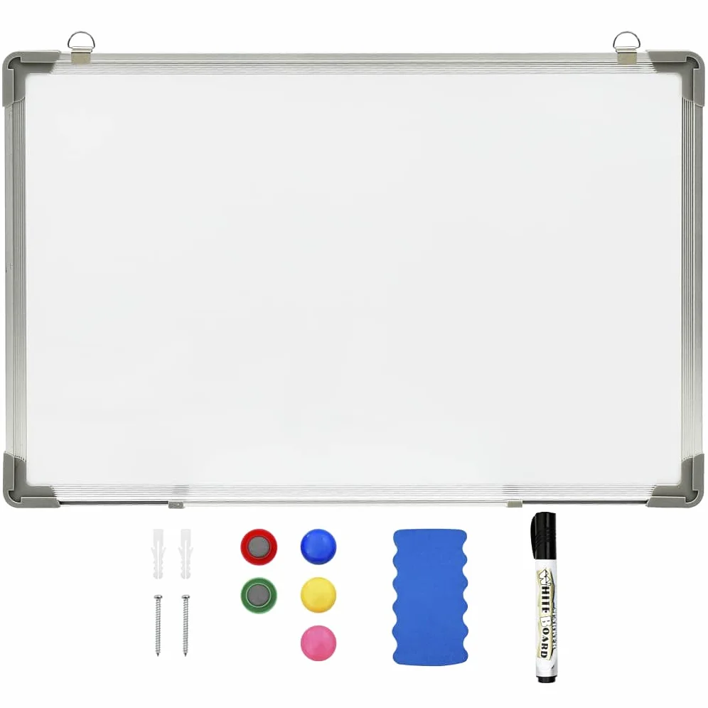 Lavagna Magnetica Bianca Cancellabile a Secco 60x40 cm Acciaio,Lavagne Magnetiche,Lavagna Magnetica Pieghevole-146631