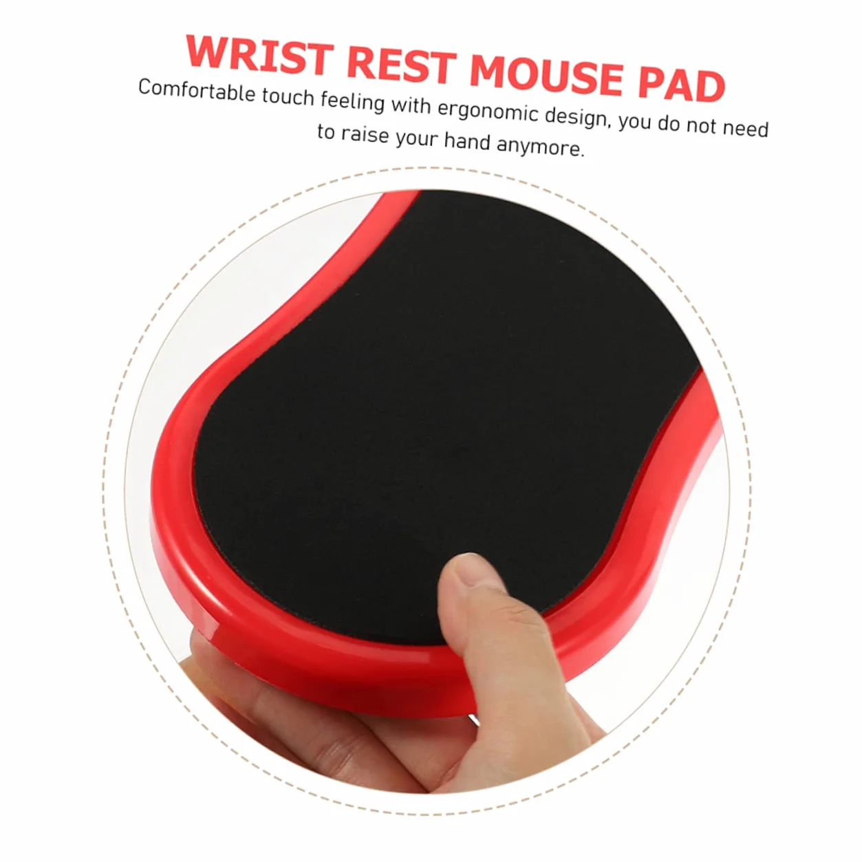 LALAFINA Poggiapolsi Ergonomico Confezione da 2 Pezzi in Gomma e Cotone Design Leggero e Facile da Installare Supporto per Polso Antisg Slip per Ufficio e Viaggio