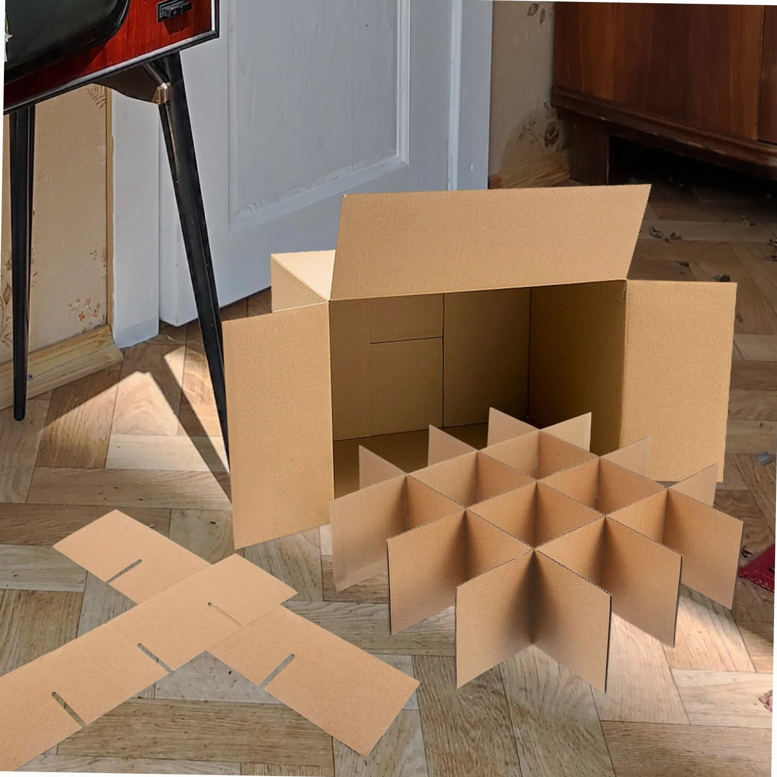 Mobestech 10sets Divisori Per Scatole Cartone Divisori Regolabili Per Traslochi Protezione e Piatti Sicuri e Resistenti Per Imballaggio e Spedizioni