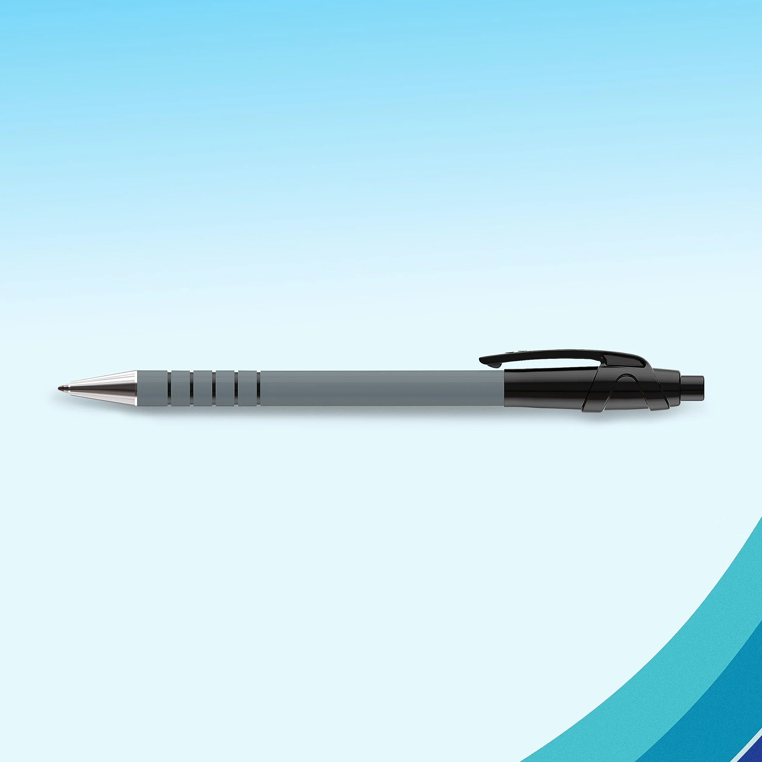 Paper Mate Flexgrip Ultra penna a sfera a scatto punta media 1 mm nero confezione da 12