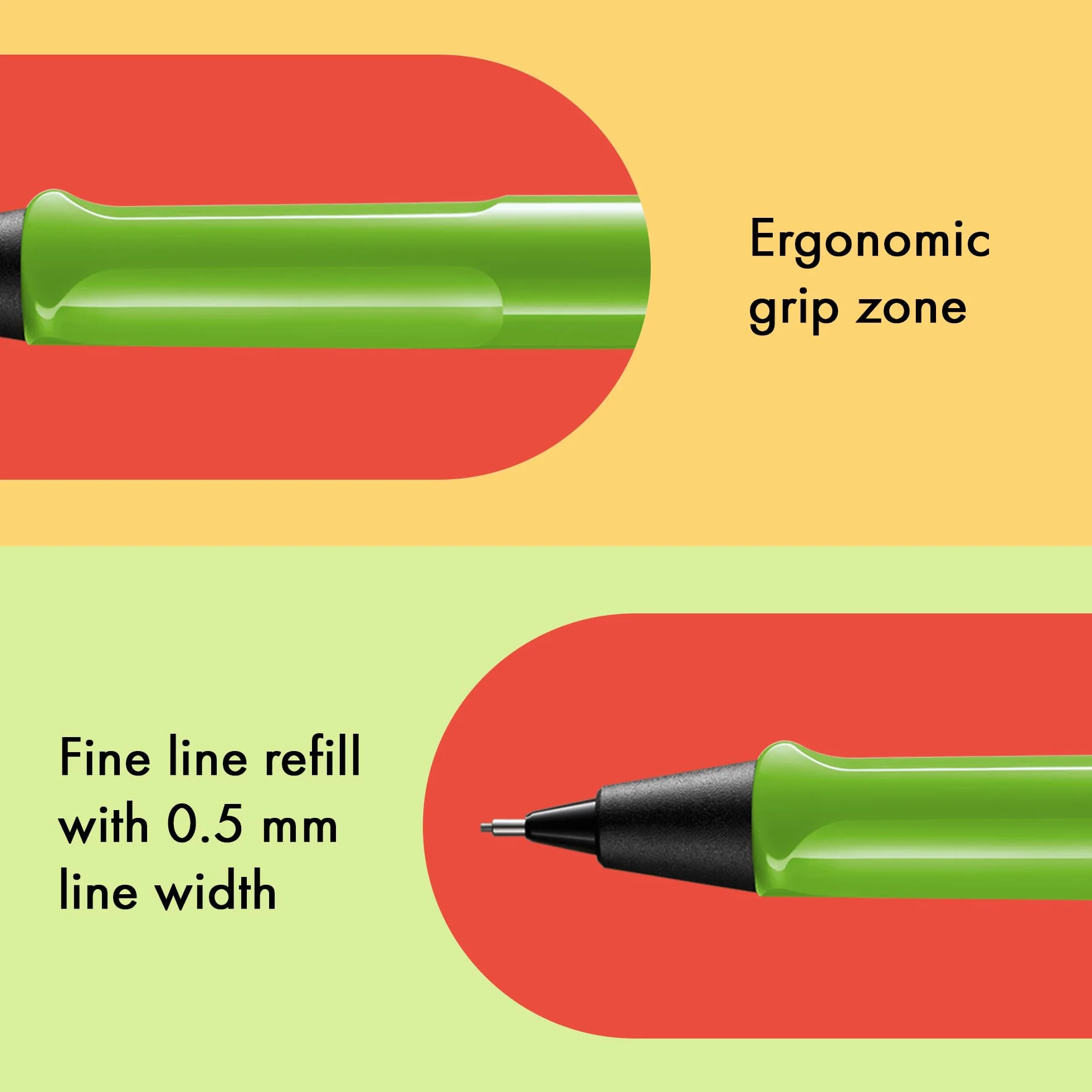 Lamy Safari Green Matita Meccanica 0,5 mm M 41 con Impugnatura Ergonomica Corpo ASA