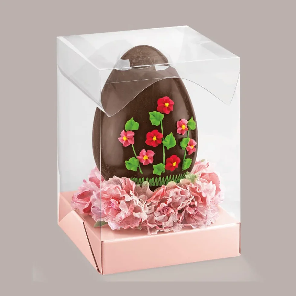 Lucgel Scatola Trasparente Porta Uovo Cioccolato Pasqua 150x150H250mm 5 pezzi