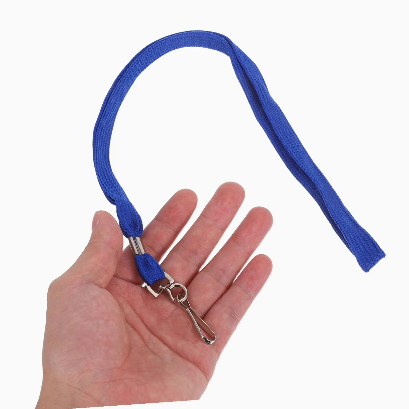 100 pezzi Cordini Porta Badge da Collo Blu con Gancio Staccabile Cinghie Sicure per Targhette e Id per Ufficio Scuola e Eventi